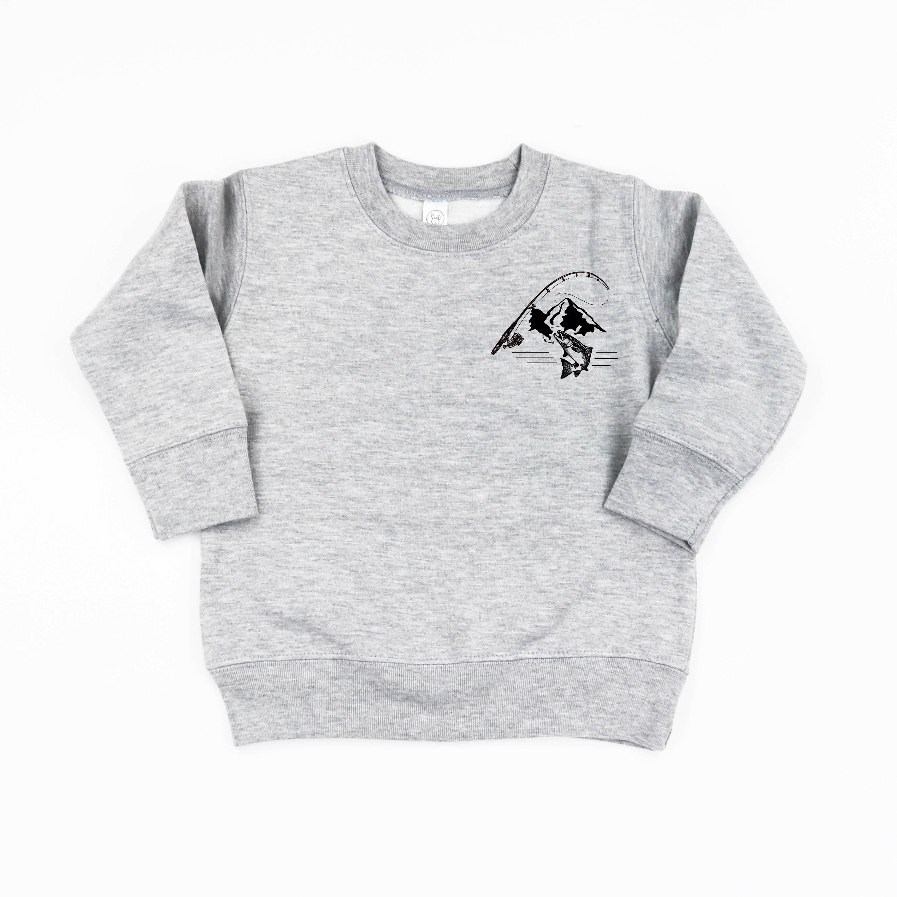Mountain Fish & Pole - Fish On (pf&b) - Child Sweater Little Mama Shirt Shop