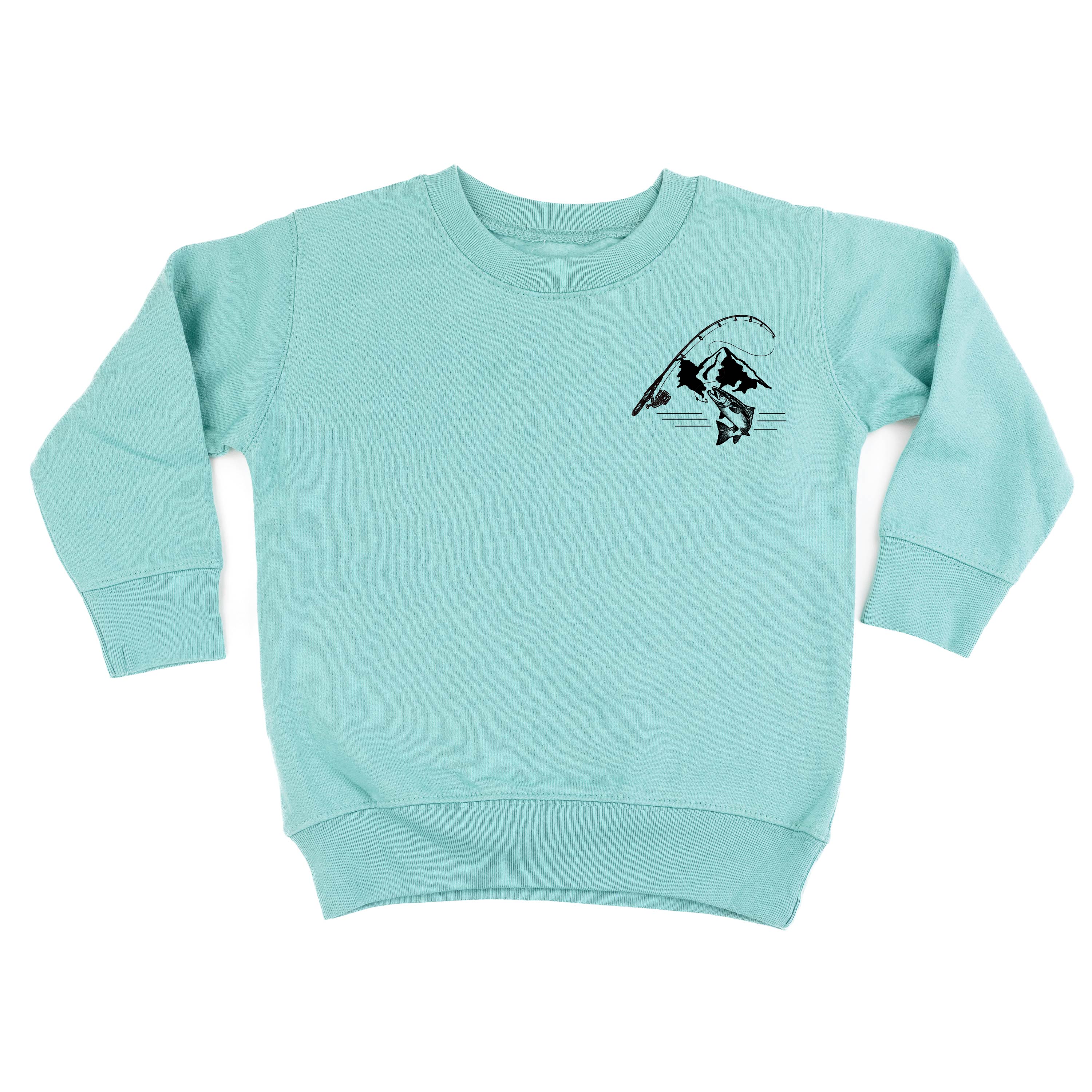 Mountain Fish & Pole - Fish On (pf&b) - Child Sweater Little Mama Shirt Shop