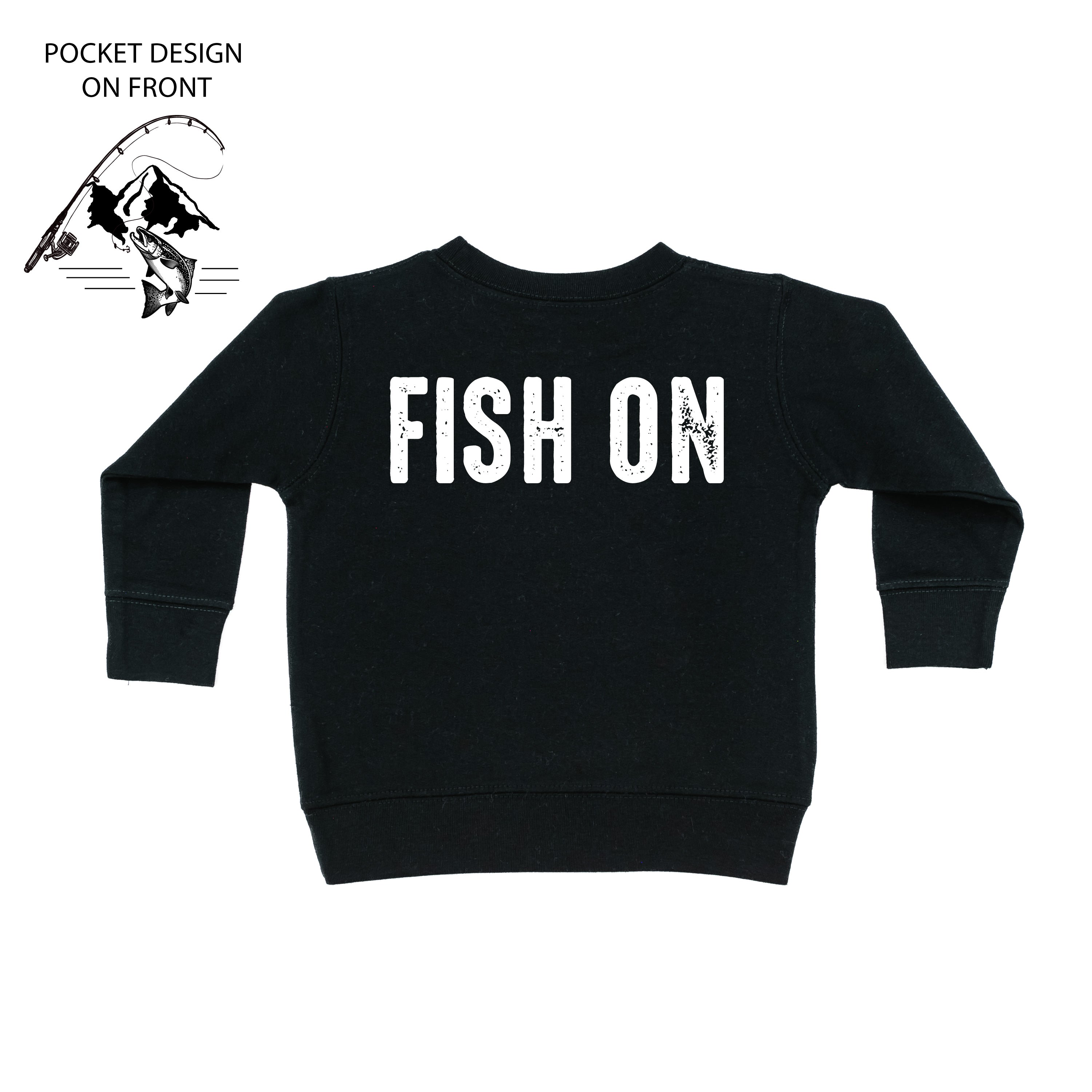Mountain Fish & Pole - Fish On (pf&b) - Child Sweater Little Mama Shirt Shop