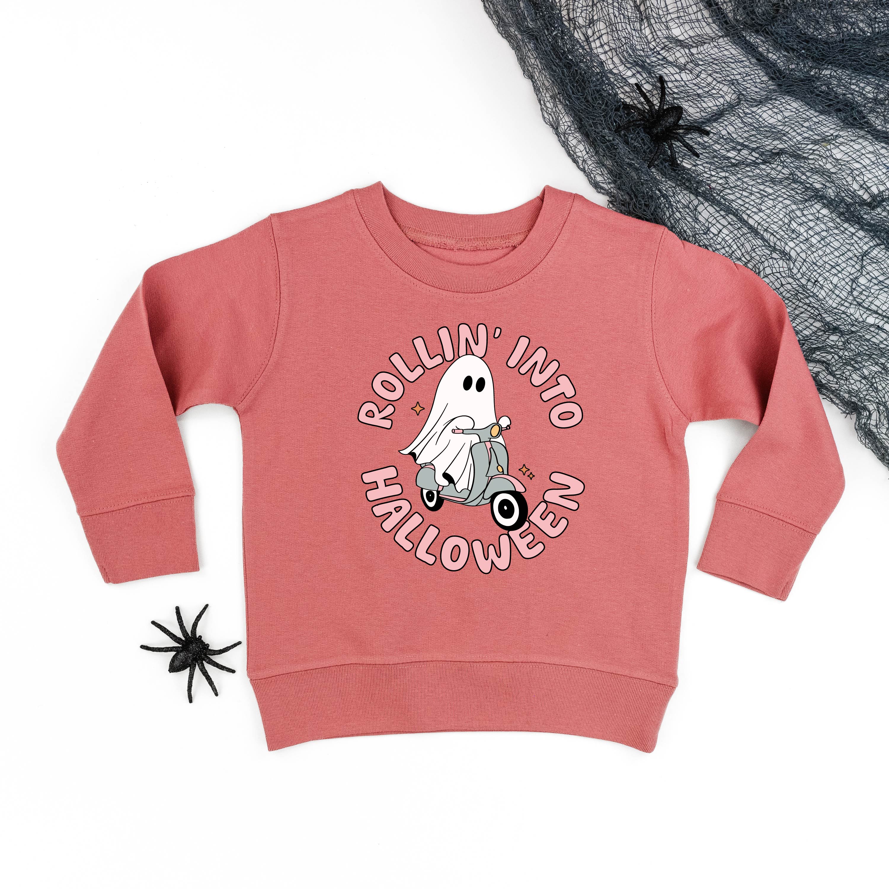 Rollin' Into Halloween - Child Sweater Little Mama Shirt Shop