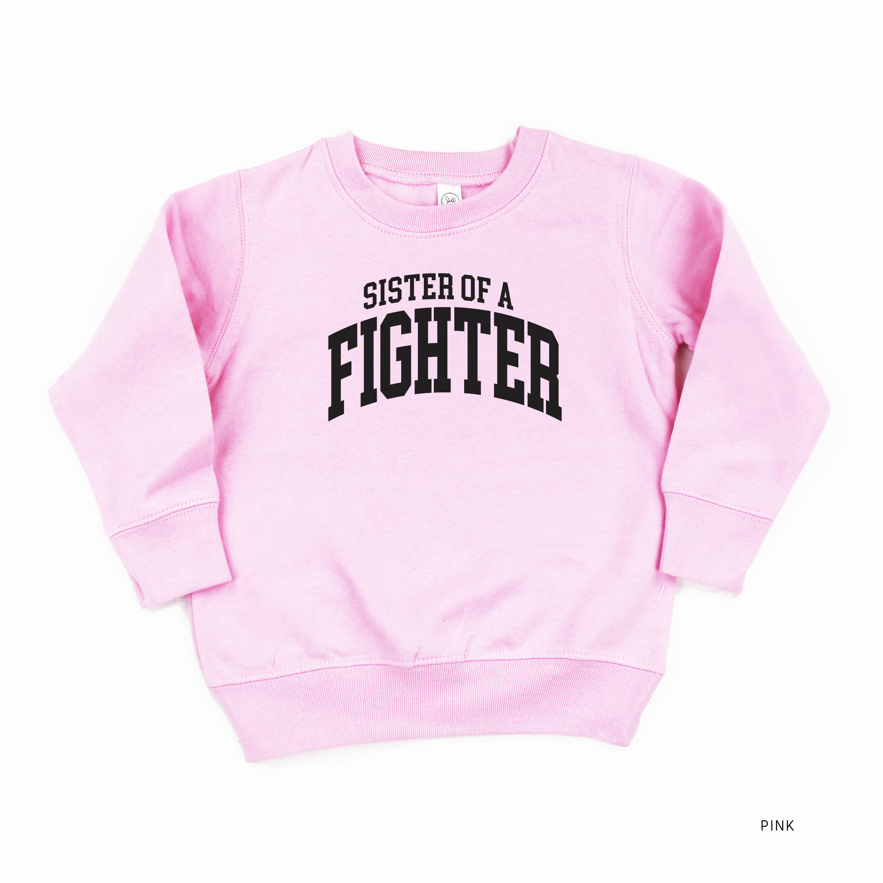 Sister of a Fighter - Varsity - Child Sweater – Little Mama Shirt Shop LLC