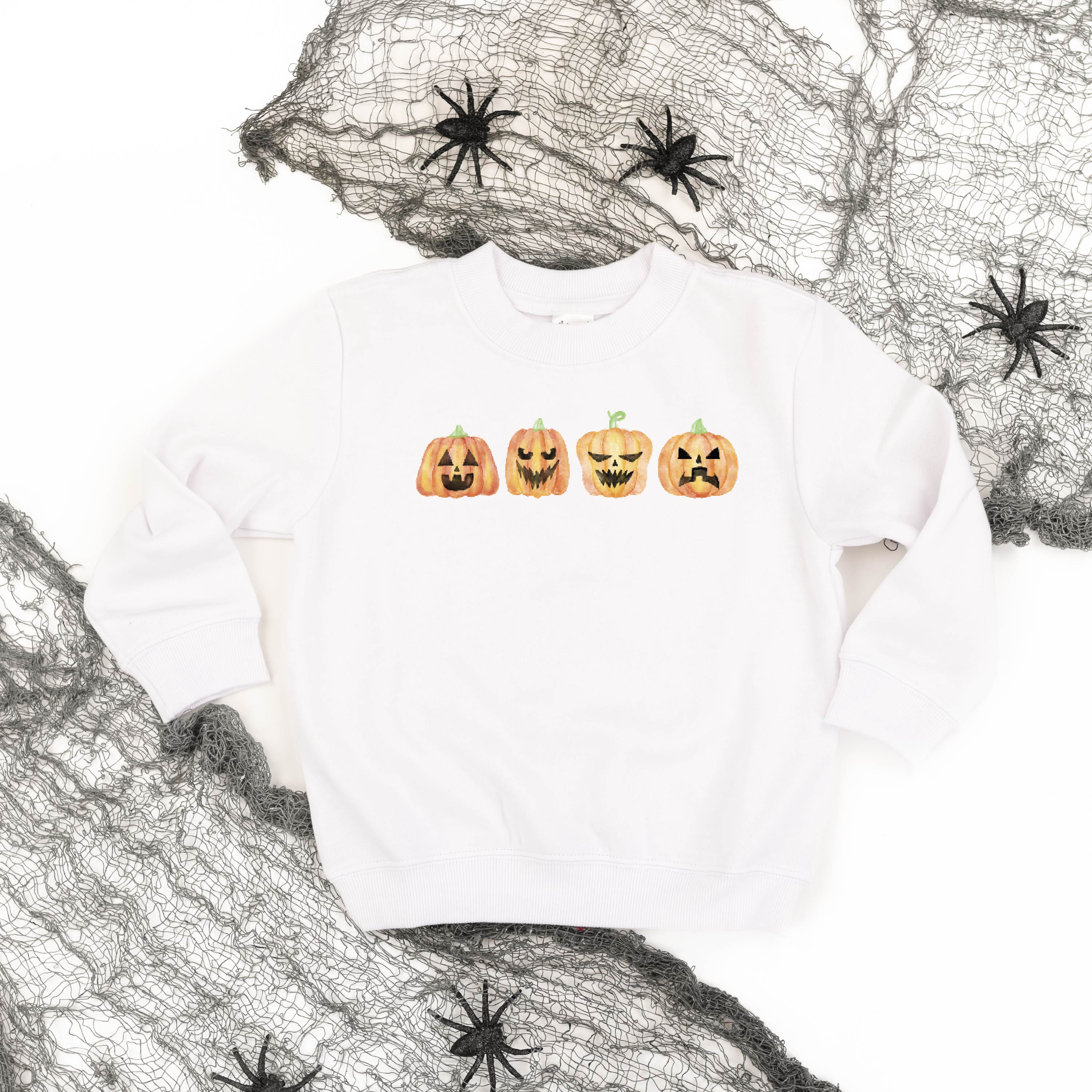 Watercolor Jack-o'-lanterns - Child Sweater Little Mama Shirt Shop