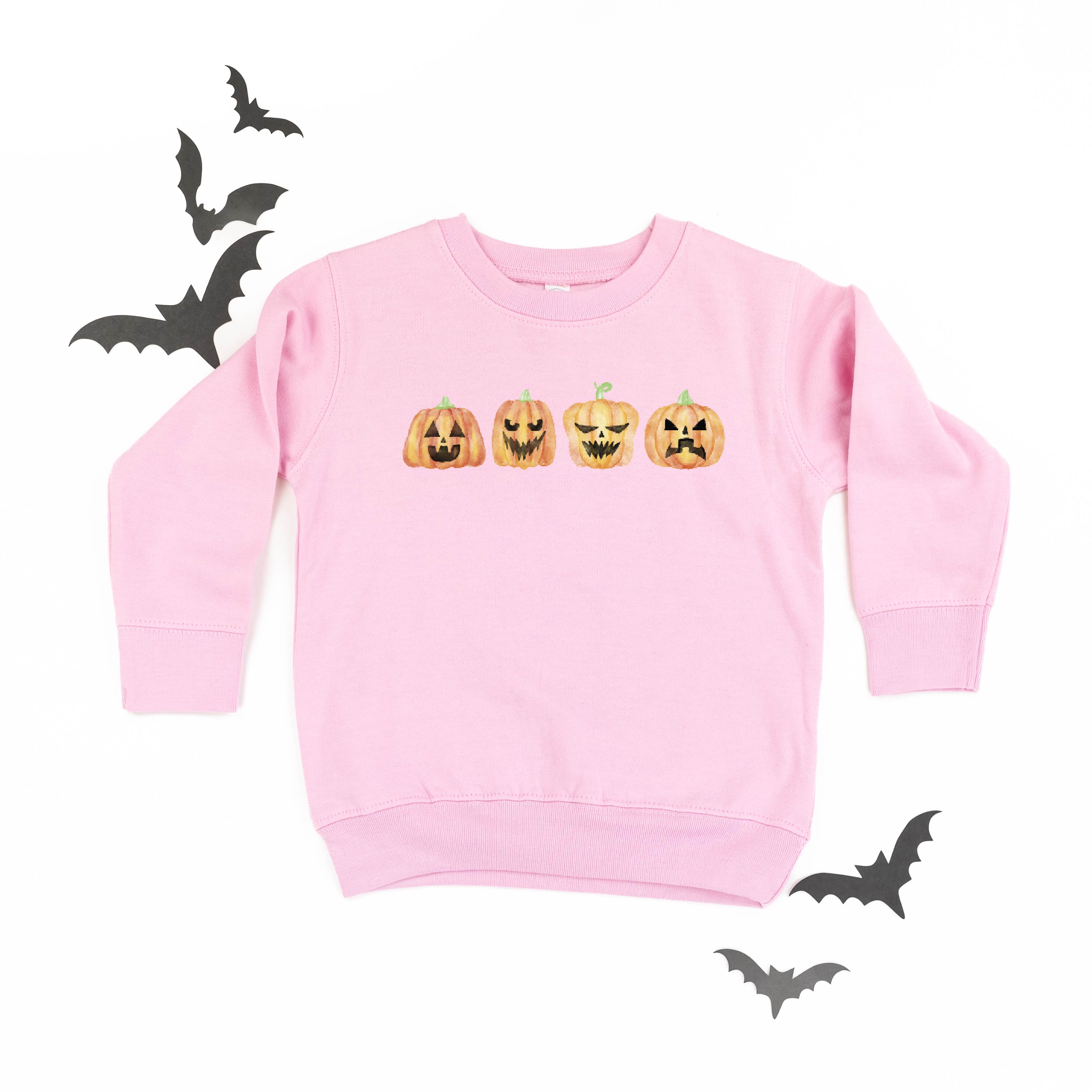 Watercolor Jack-o'-lanterns - Child Sweater Little Mama Shirt Shop