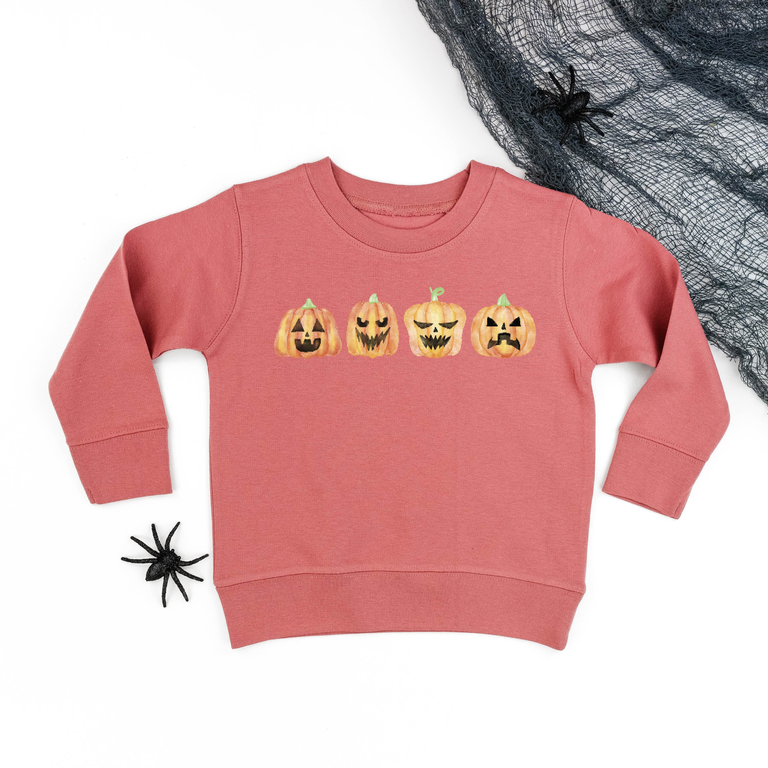 Watercolor Jack-o'-lanterns - Child Sweater Little Mama Shirt Shop
