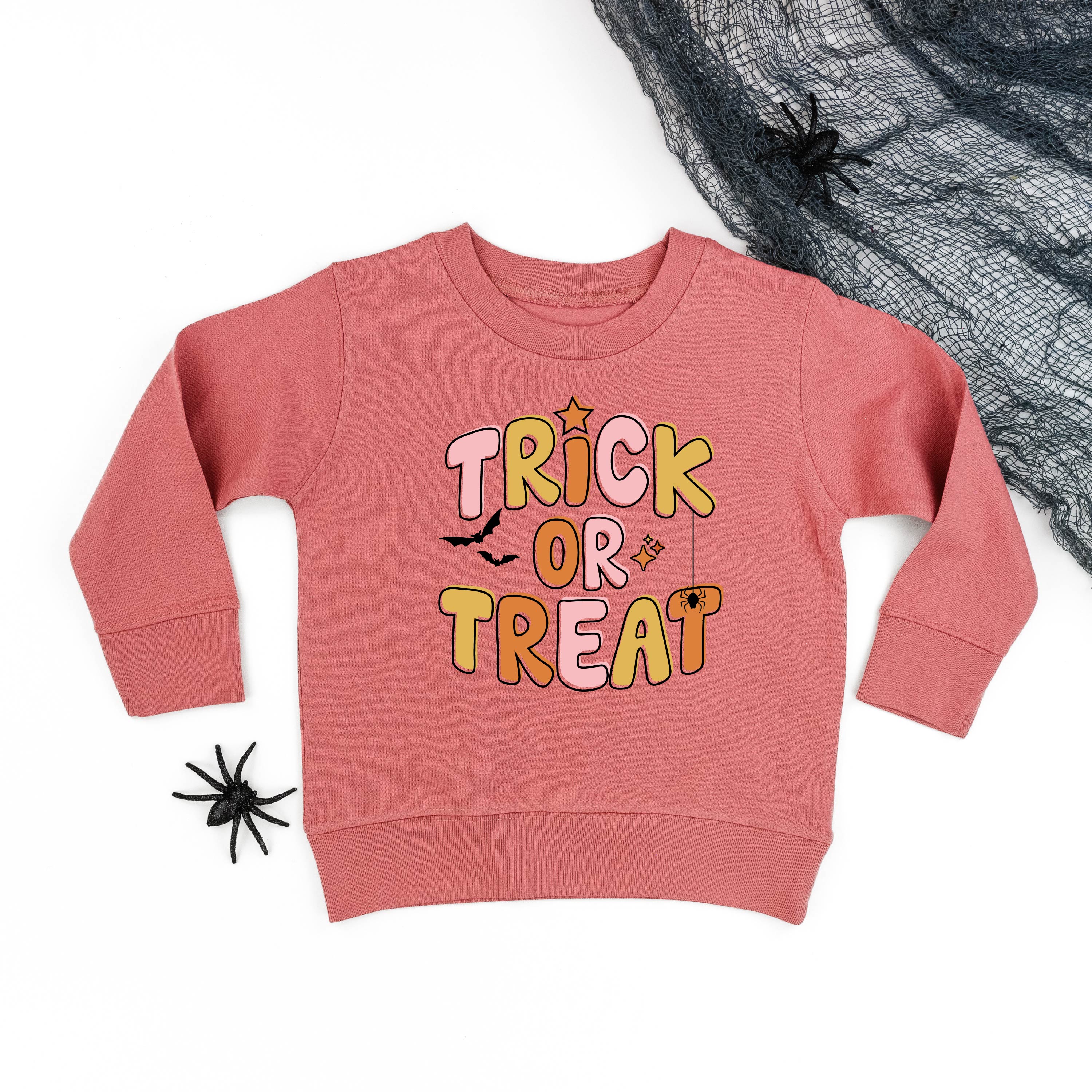 Trick or Treat (PINK/ORANGE) - Child Sweater Little Mama Shirt Shop