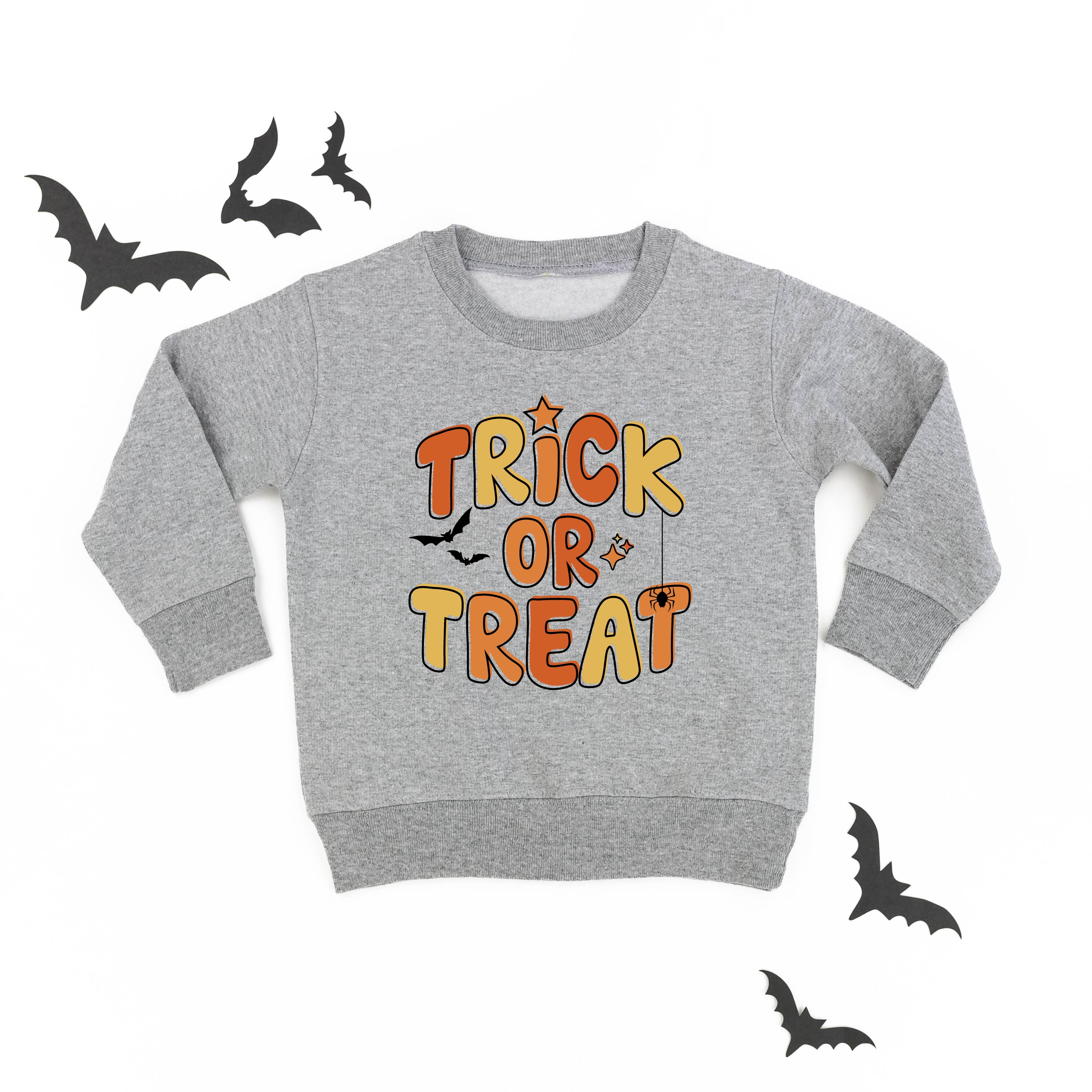 Trick or Treat (ORANGE/YELLOW) - Child Sweater Little Mama Shirt Shop