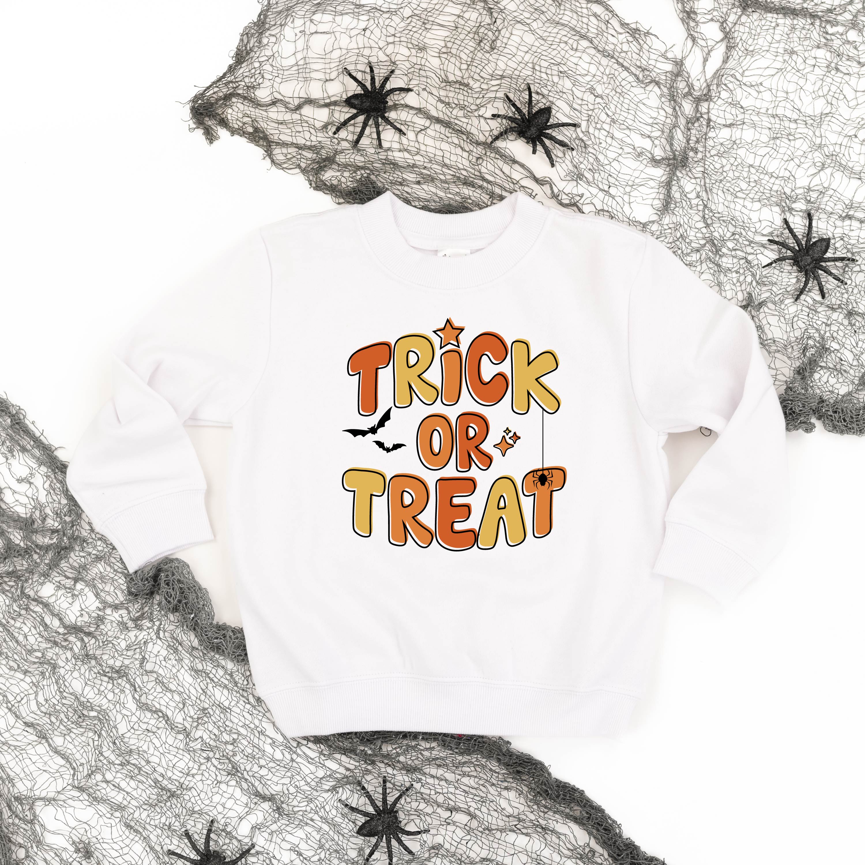 Trick or Treat (ORANGE/YELLOW) - Child Sweater Little Mama Shirt Shop