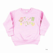 Watercolor School Supplies - Child Sweater Little Mama Shirt Shop
