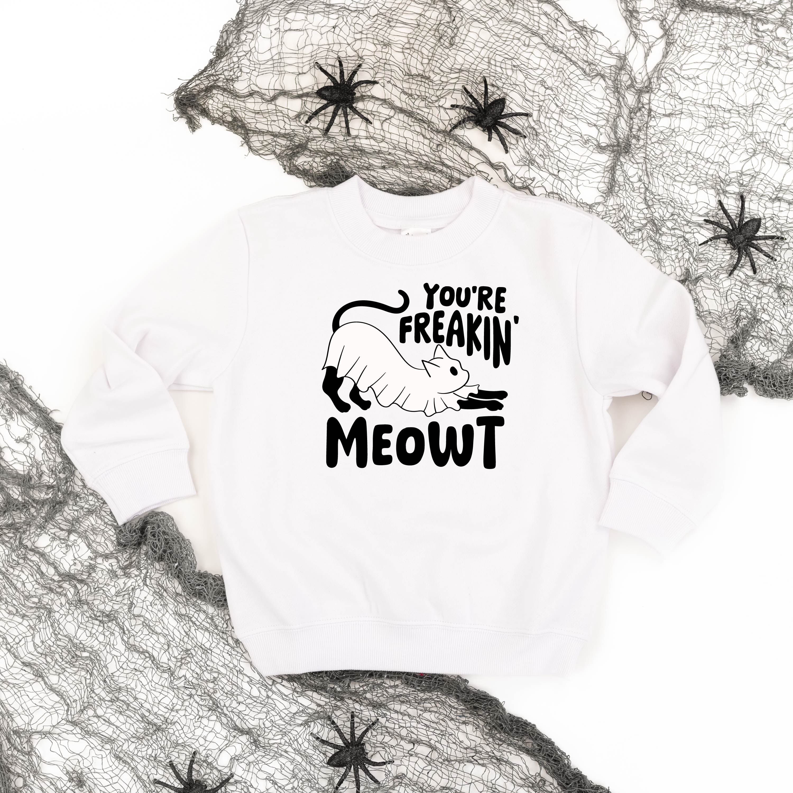 You're Freakin' Meowt! (with lower back detail) - Child Sweater Little Mama Shirt Shop
