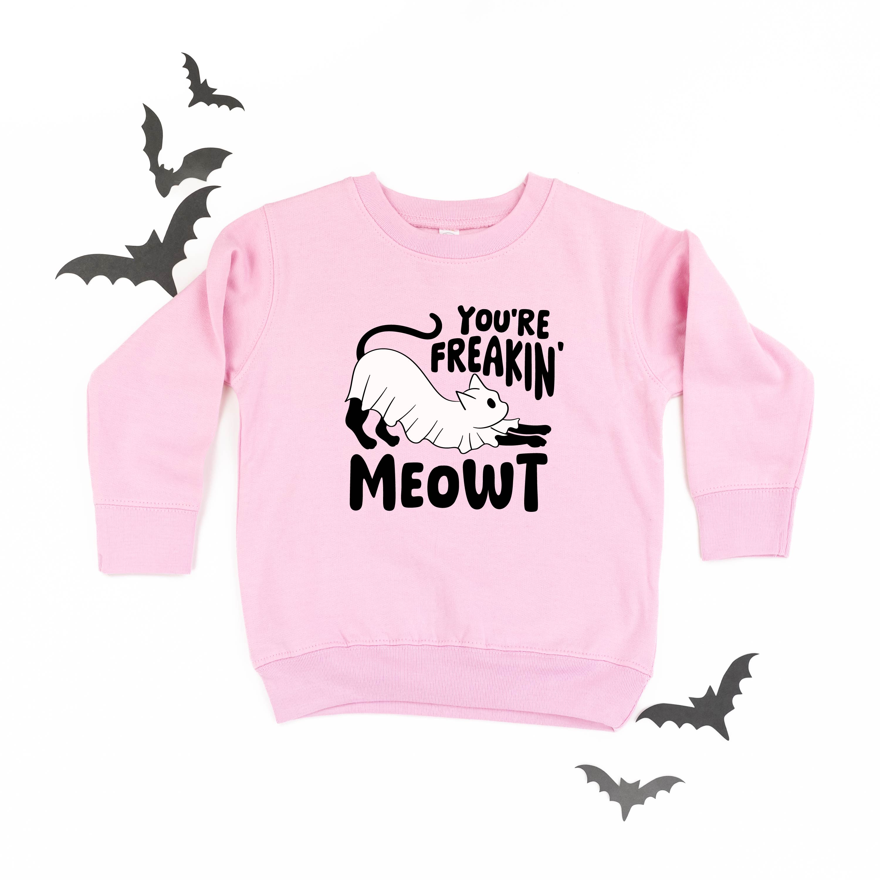 You're Freakin' Meowt! (with lower back detail) - Child Sweater Little Mama Shirt Shop