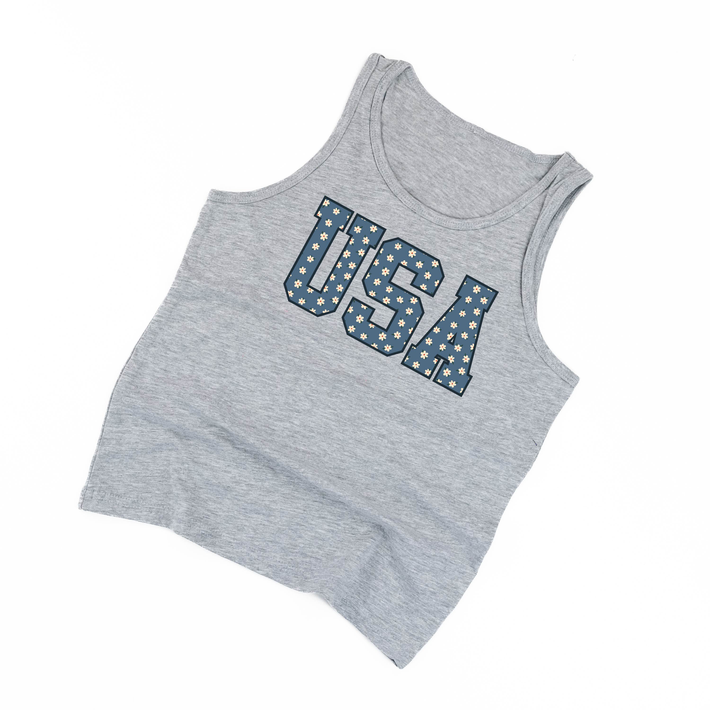 Denim Daisies - USA - Child Jersey TANK Little Mama Shirt Shop