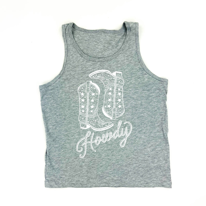Howdy w/ Cowboy Boots - CHILD Jersey Tank