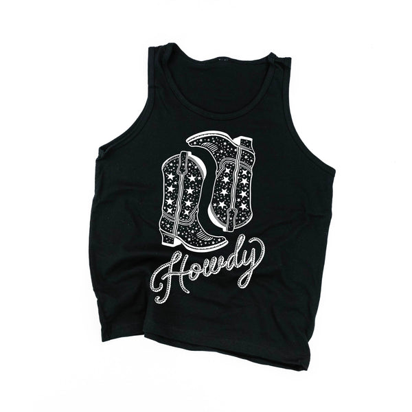 Howdy w/ Cowboy Boots - CHILD Jersey Tank
