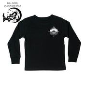 Fishing Compass - Fishing Scene (pf&b) - Child LONG SLEEVE Tee Little Mama Shirt Shop