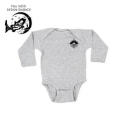 Fishing Compass - Fishing Scene (pf&b) - Child LONG SLEEVE Tee Little Mama Shirt Shop