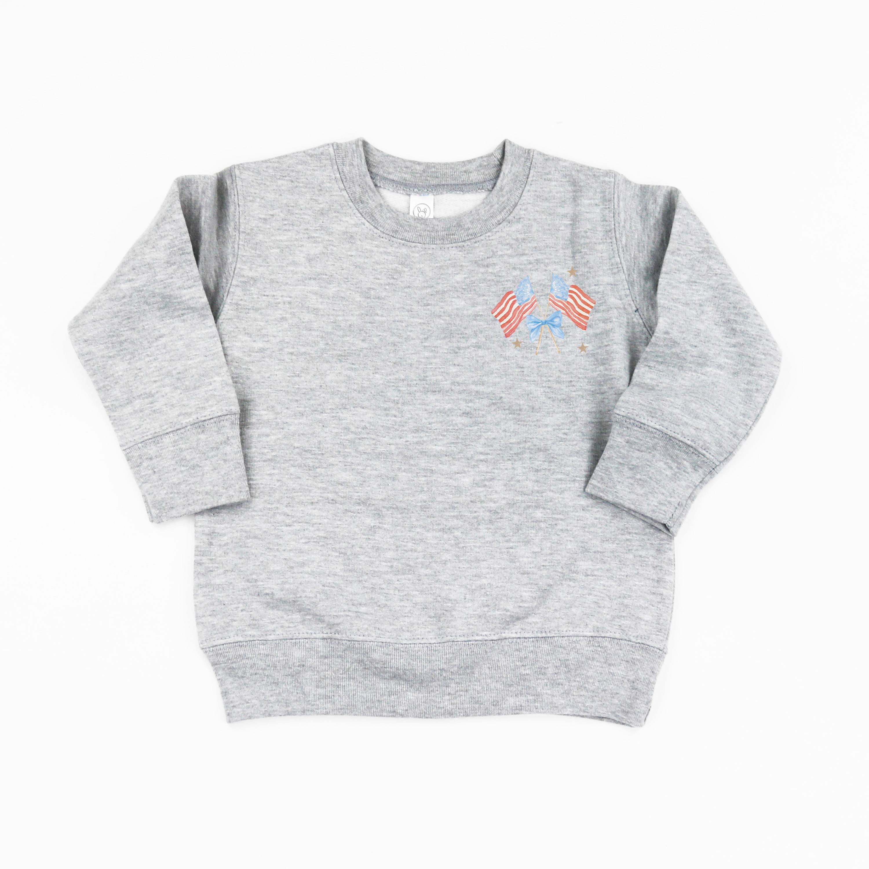 Watercolor Flags (pocket) - Child Sweater Little Mama Shirt Shop