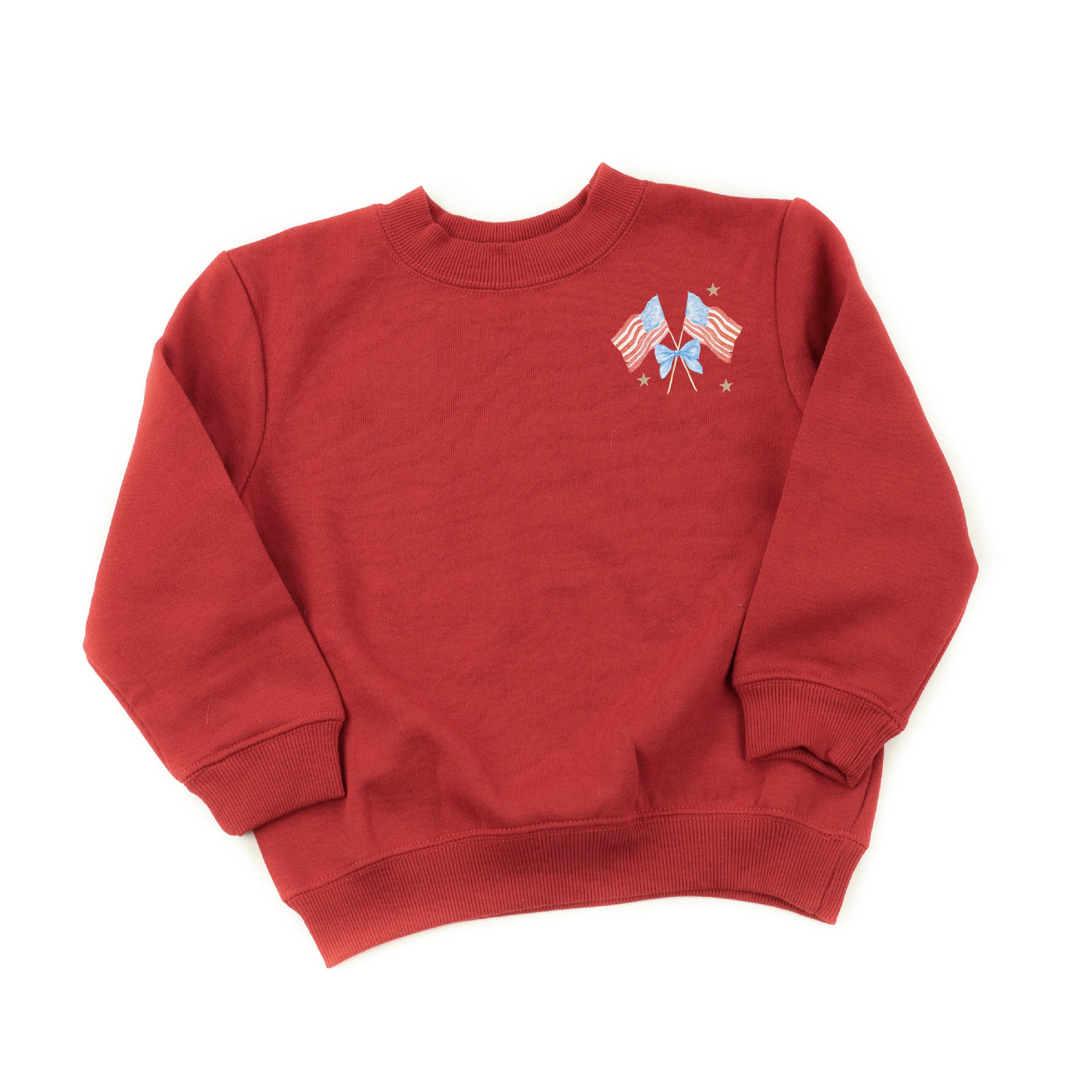 Watercolor Flags (pocket) - Child Sweater Little Mama Shirt Shop