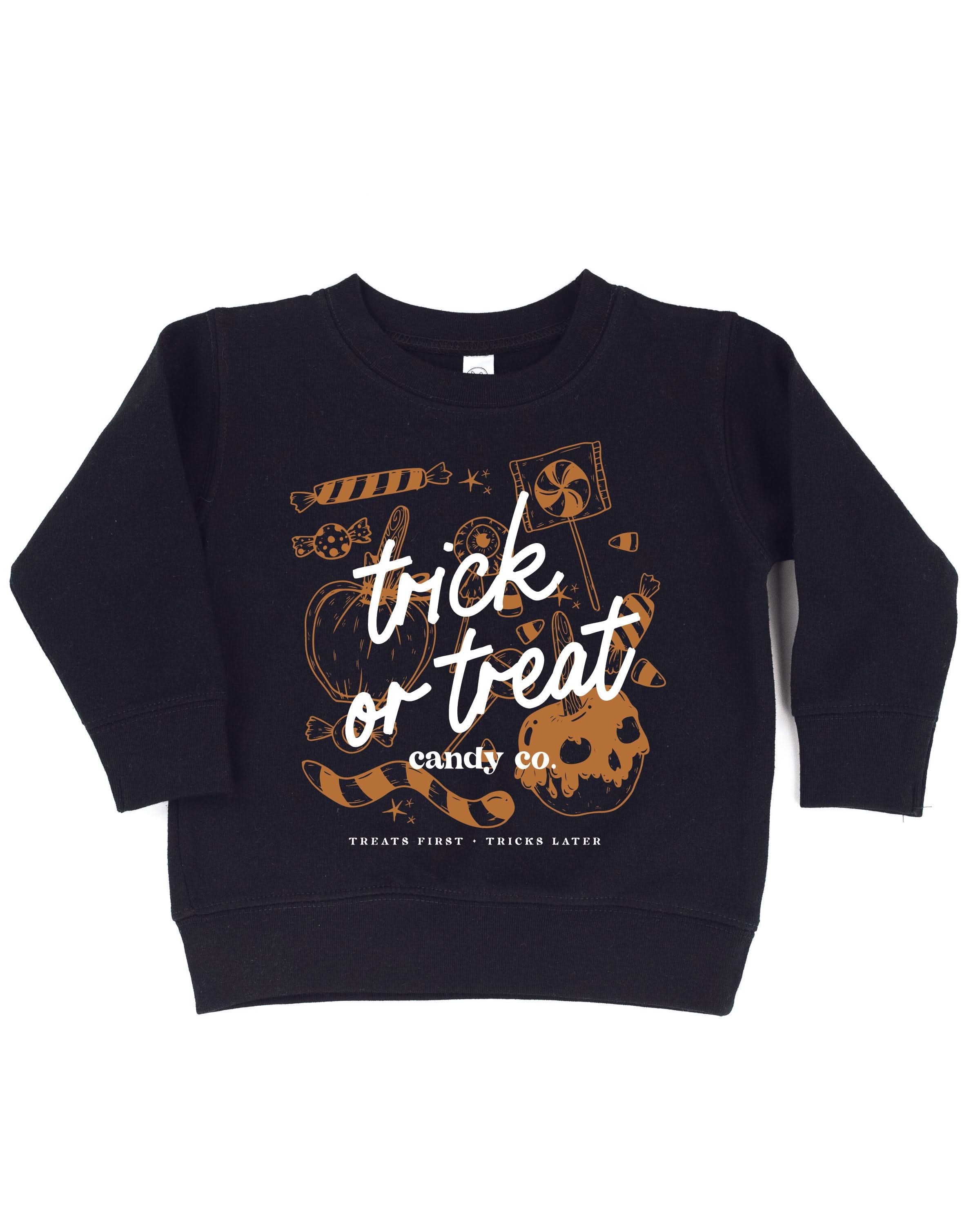 Trick or Treat Candy Co. - Black Child Sweater Little Mama Shirt Shop