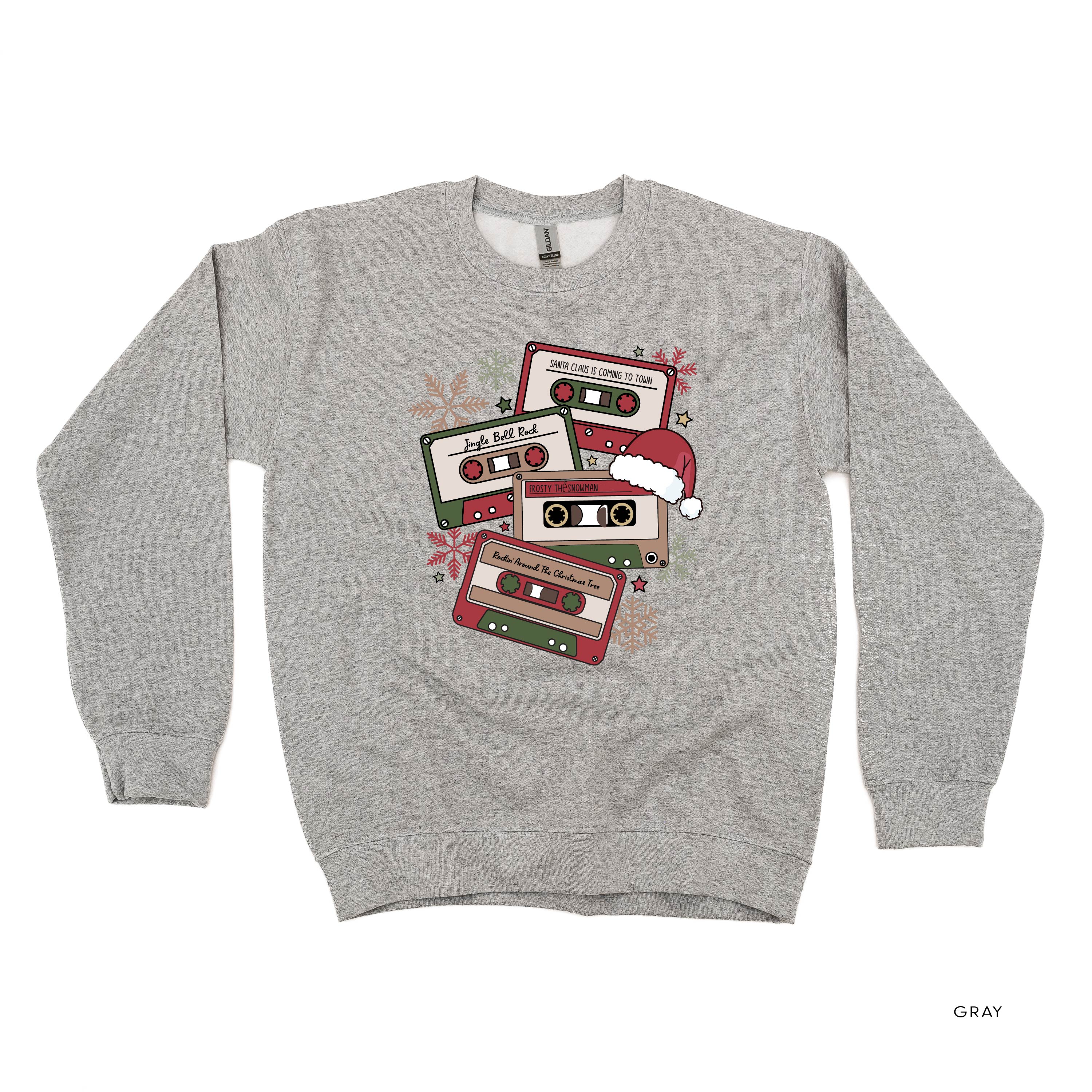 Christmas Cassette Tapes - BASIC Fleece Little Mama Shirt Shop LLC
