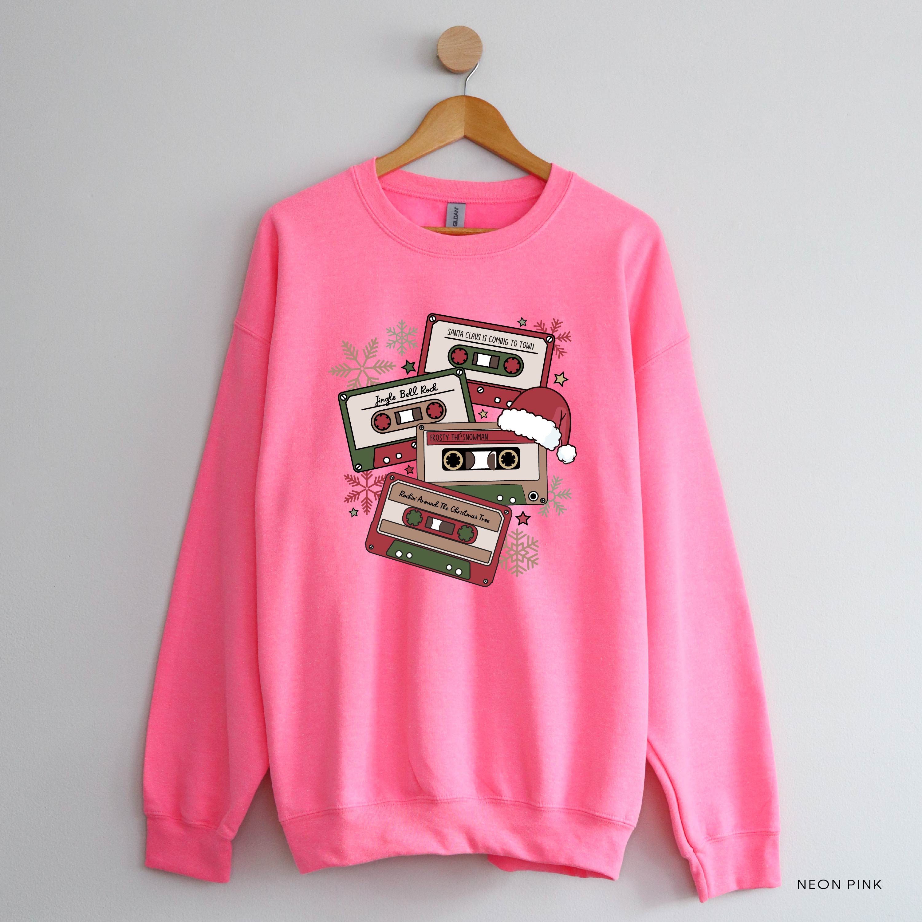 Christmas Cassette Tapes - BASIC Fleece Little Mama Shirt Shop LLC