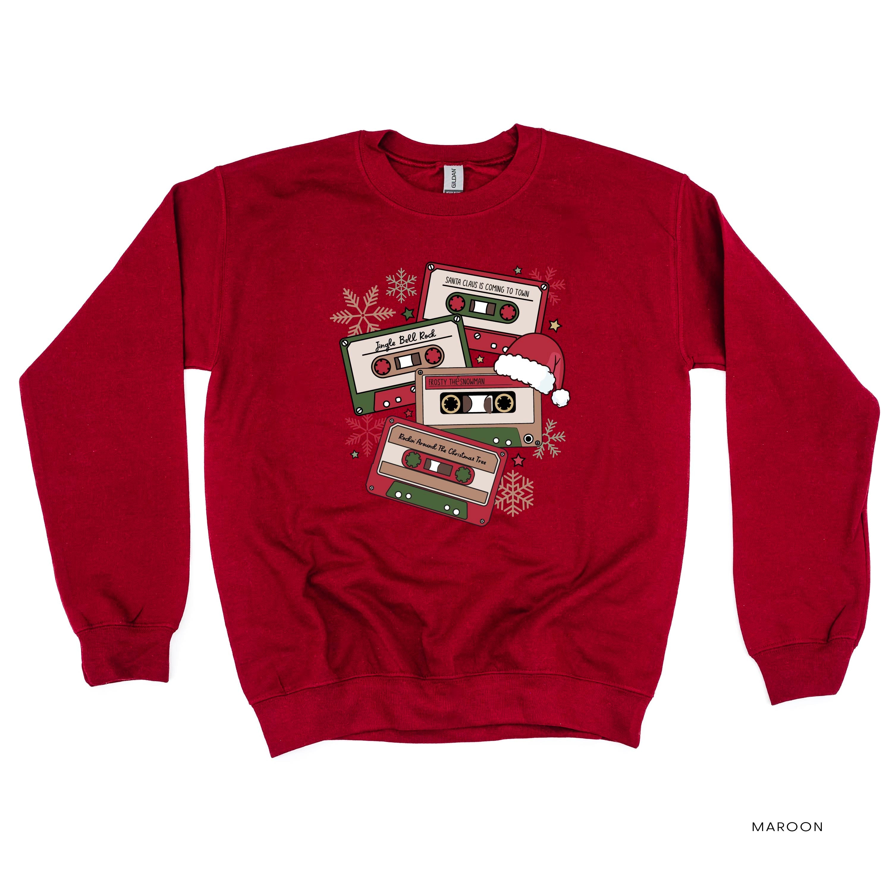 Christmas Cassette Tapes - BASIC Fleece Little Mama Shirt Shop LLC