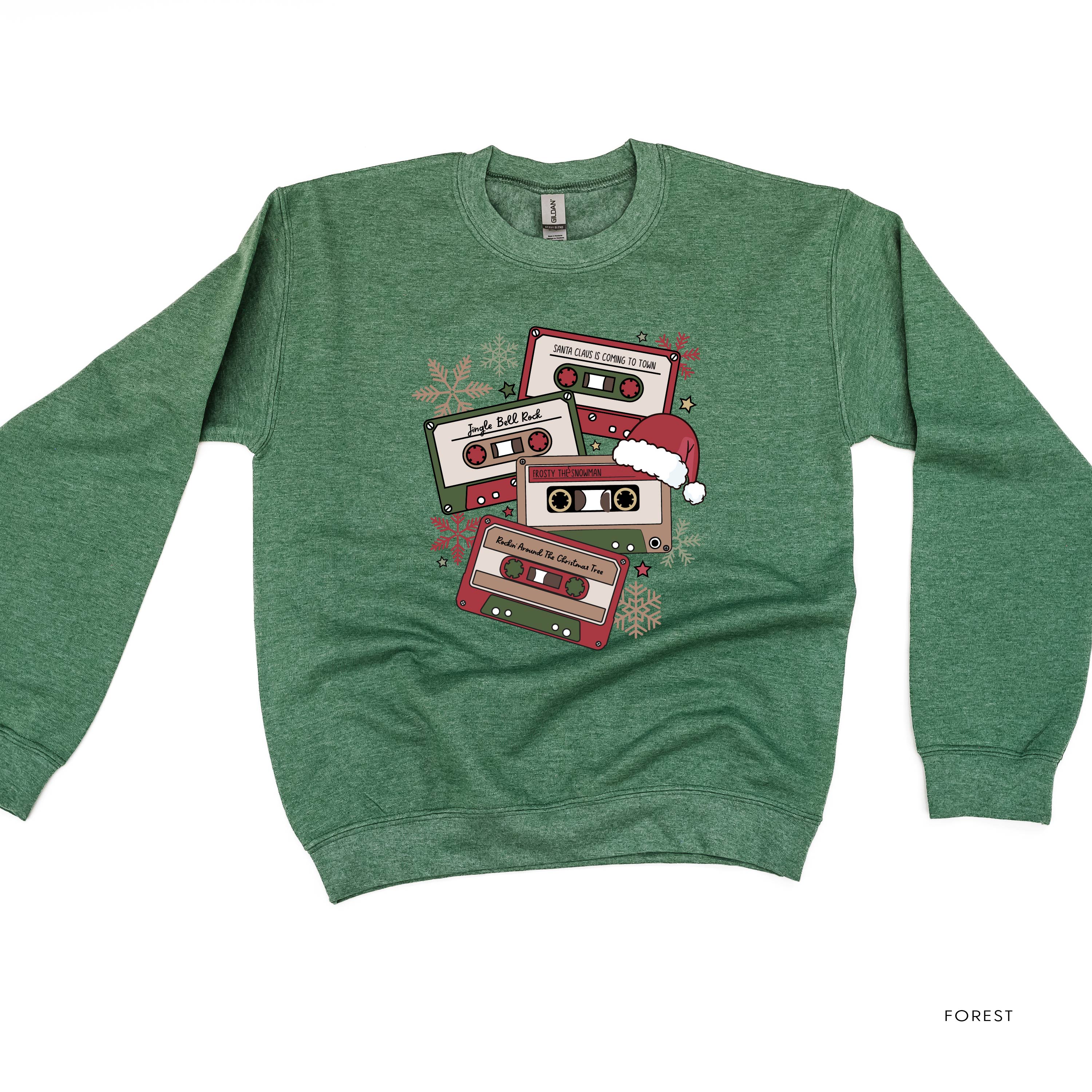 Christmas Cassette Tapes - BASIC Fleece Little Mama Shirt Shop LLC