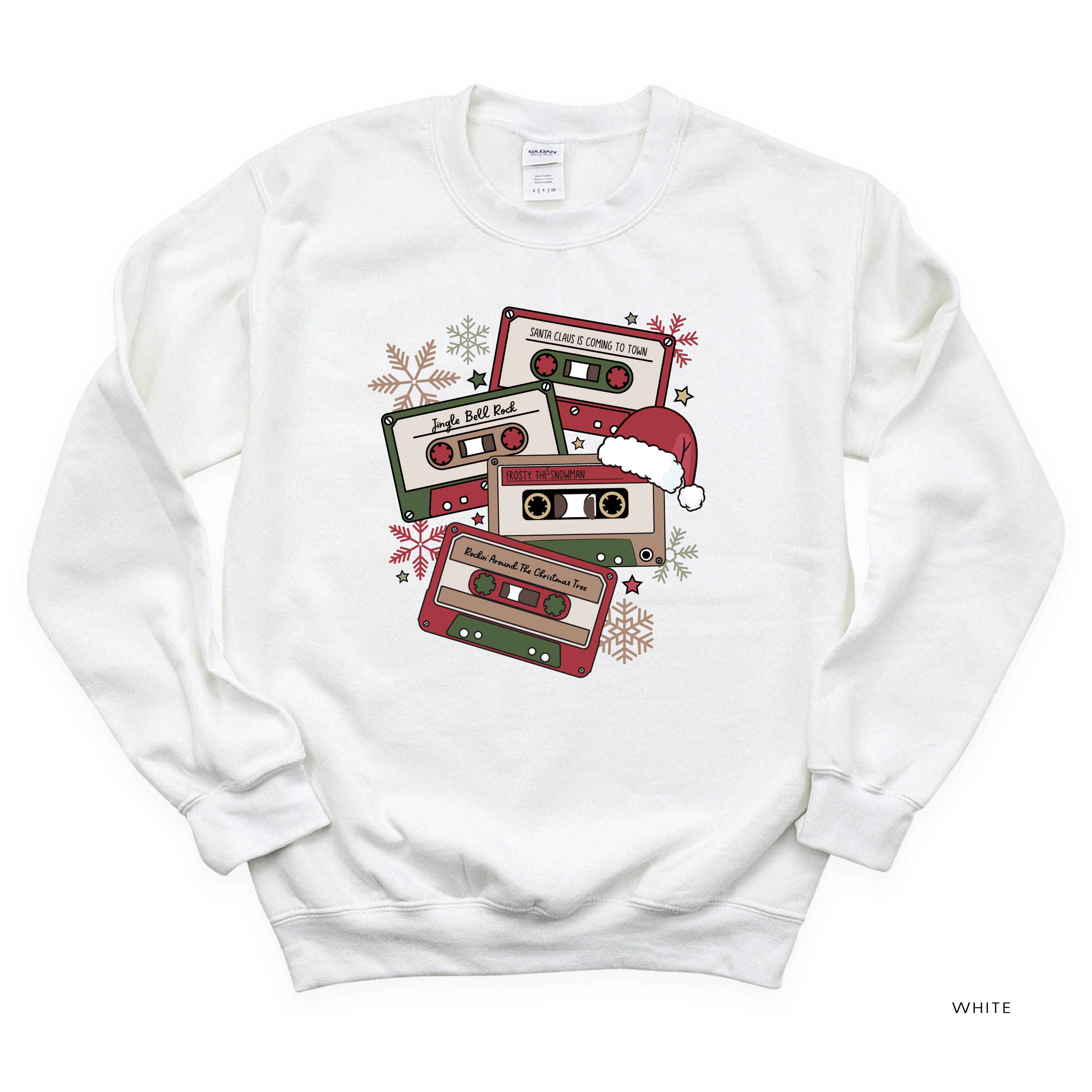 Christmas Cassette Tapes - BASIC Fleece Little Mama Shirt Shop LLC