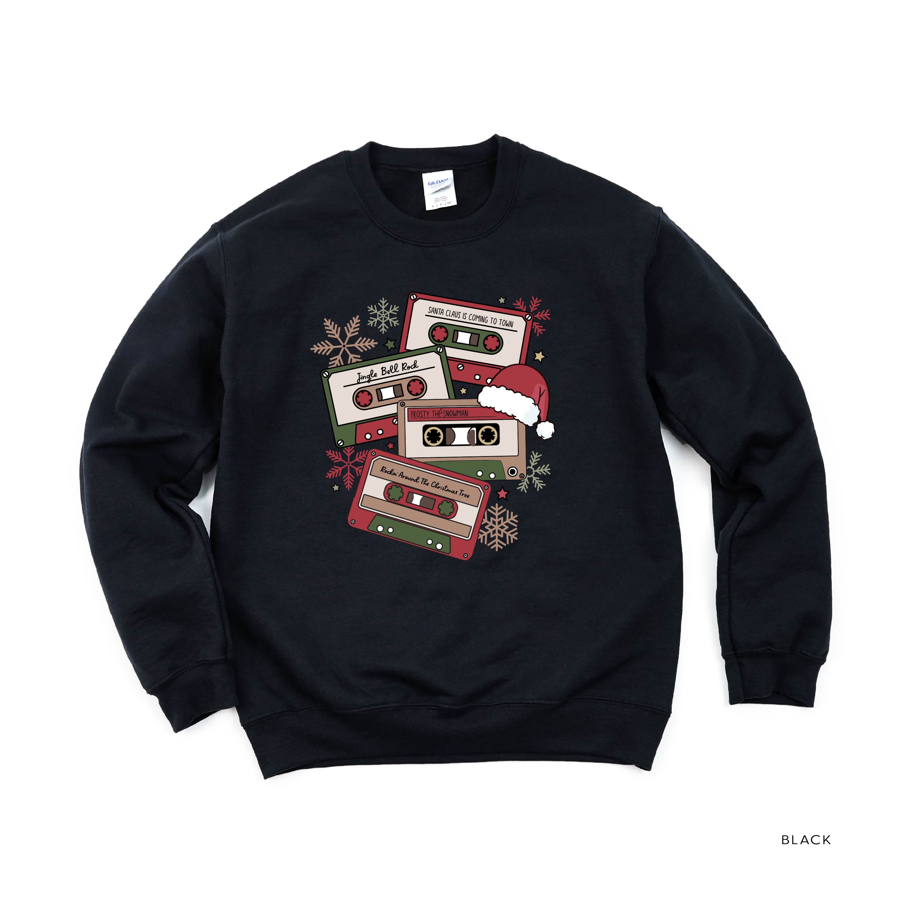 Christmas Cassette Tapes - BASIC Fleece Little Mama Shirt Shop LLC