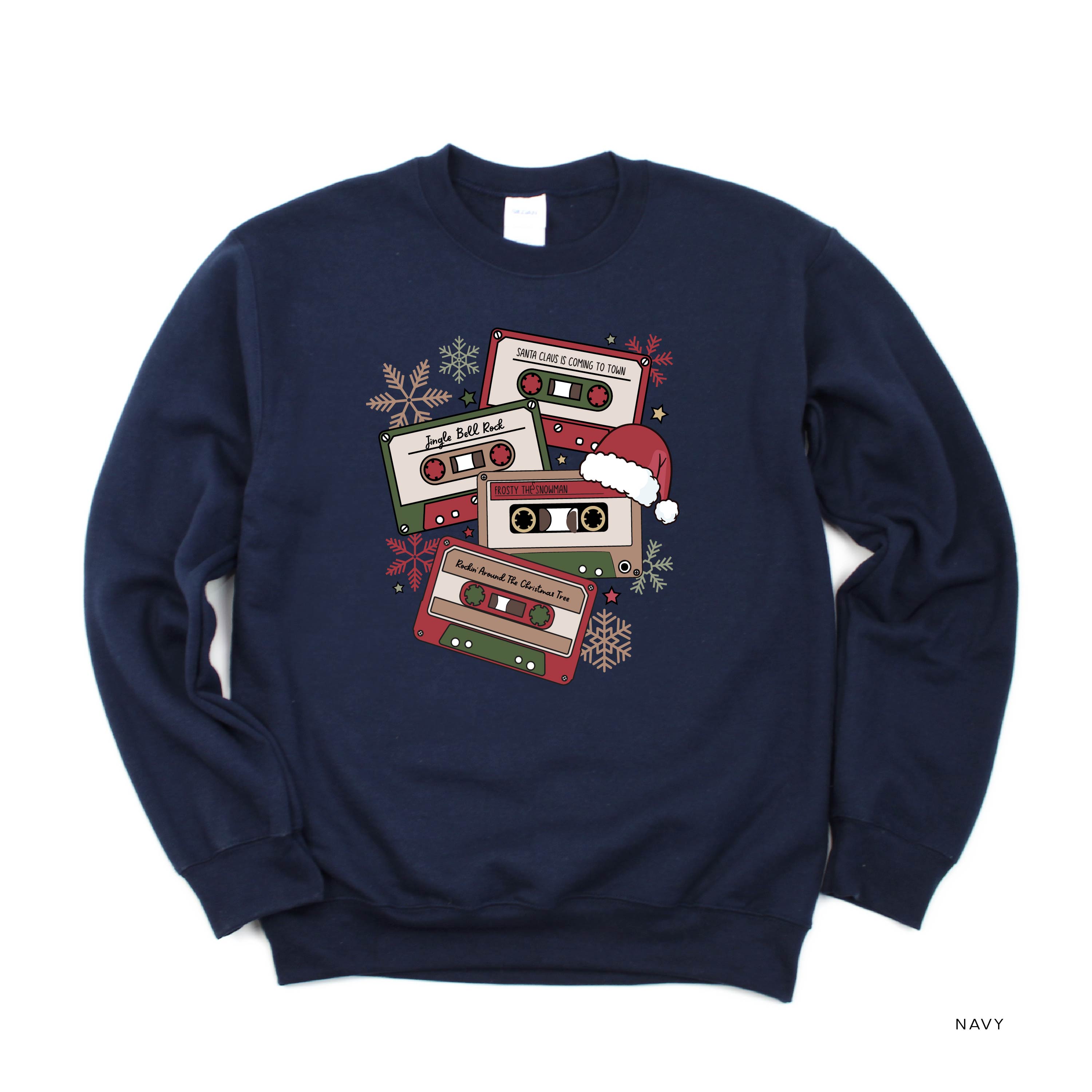 Christmas Cassette Tapes - BASIC Fleece Little Mama Shirt Shop LLC