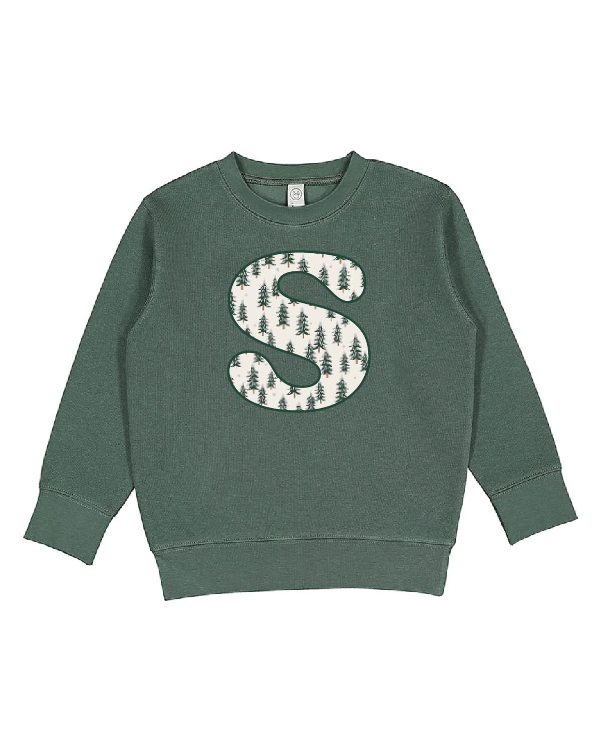 Christmas Patterned Initials Child Sweater – Personalized Holiday Initial Sweatshirt | Little Mama Shirt Shop Little Mama Shirt Shop