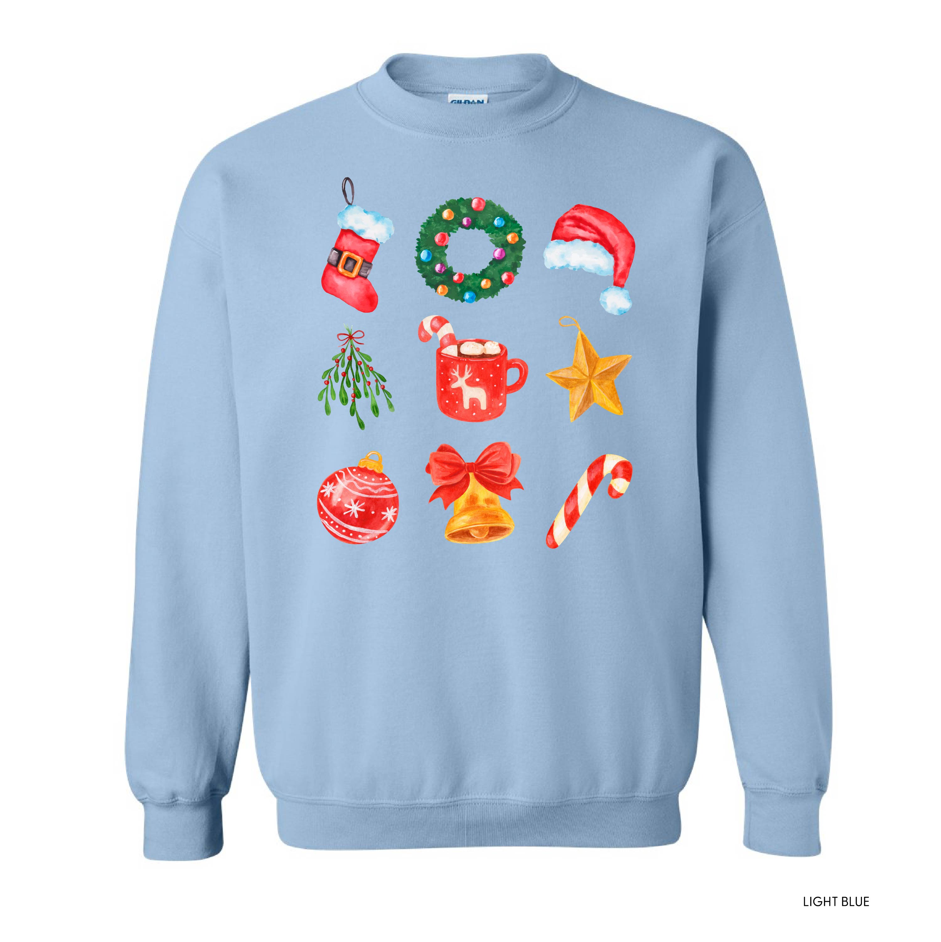 Classic Watercolor Christmas - BASIC Fleece Little Mama Shirt Shop LLC