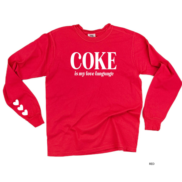 Coke Is My Love Language (sd) - LONG SLEEVE Comfort Colors Tee