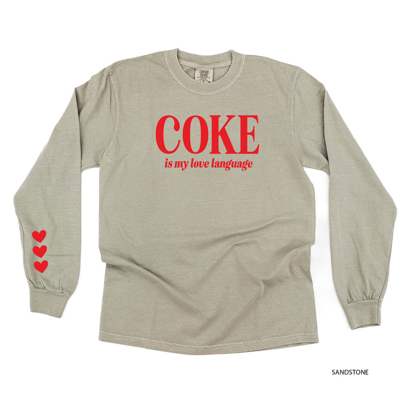 Coke Is My Love Language (sd) - LONG SLEEVE Comfort Colors Tee