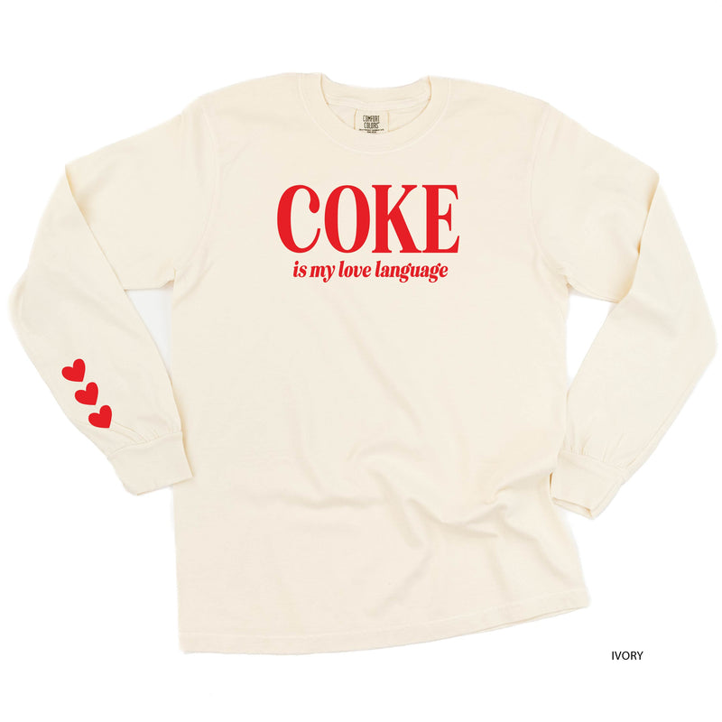 Coke Is My Love Language (sd) - LONG SLEEVE Comfort Colors Tee