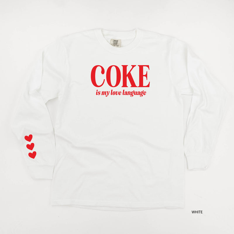 Coke Is My Love Language (sd) - LONG SLEEVE Comfort Colors Tee