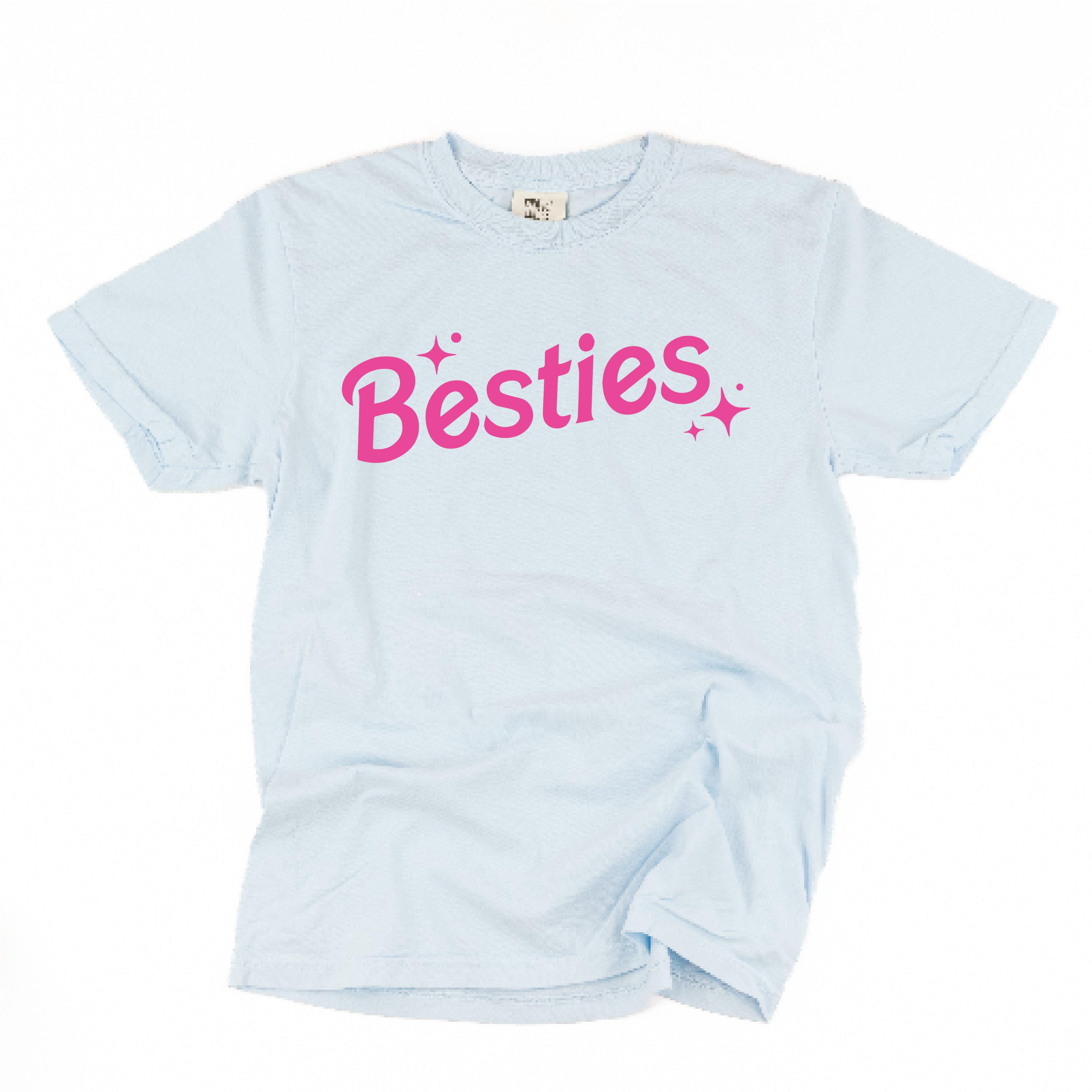 Besties (Barbie Party) - Comfort Colors Tee Little Mama Shirt Shop