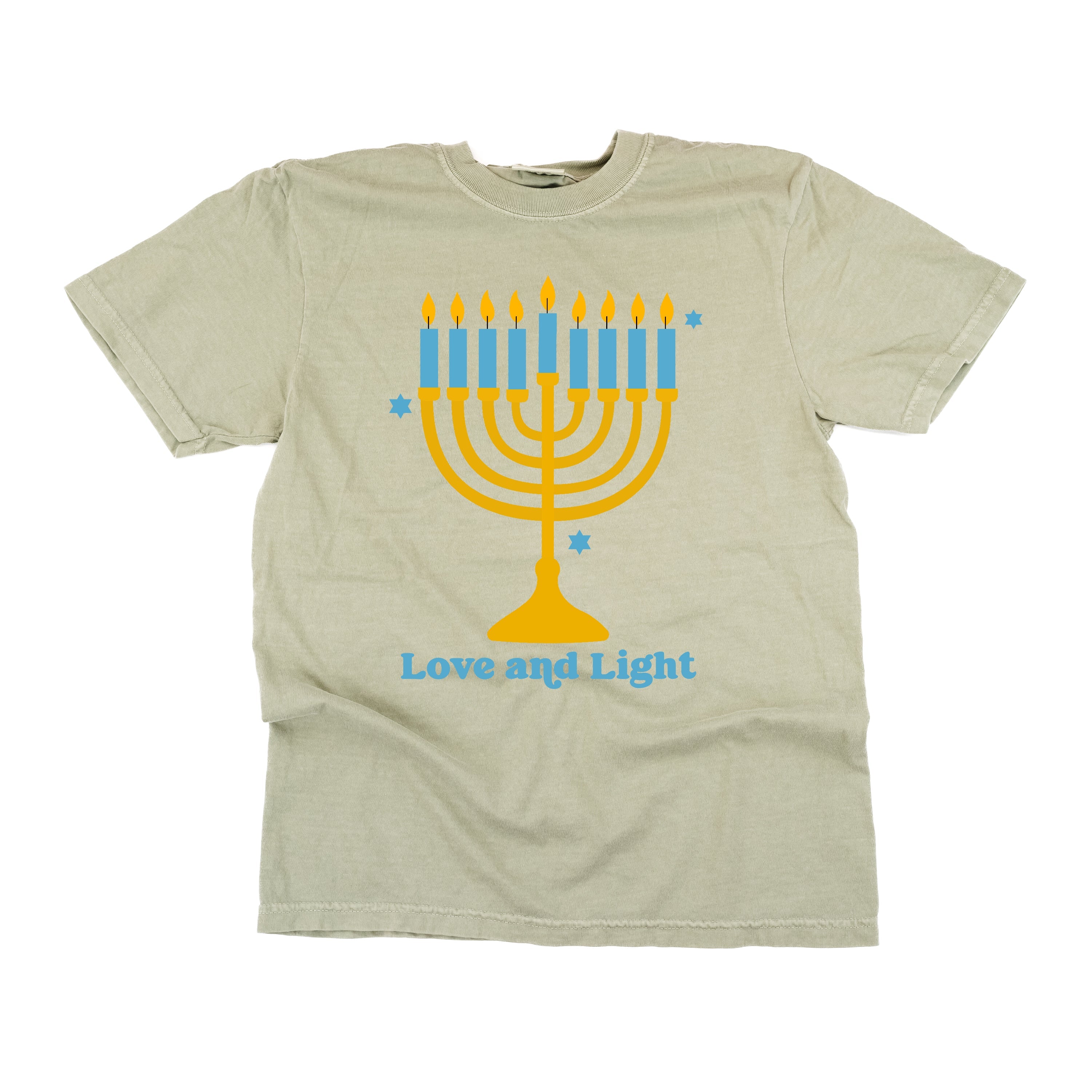 Love And Light - Hanukkah - Comfort Colors Tee Little Mama Shirt Shop