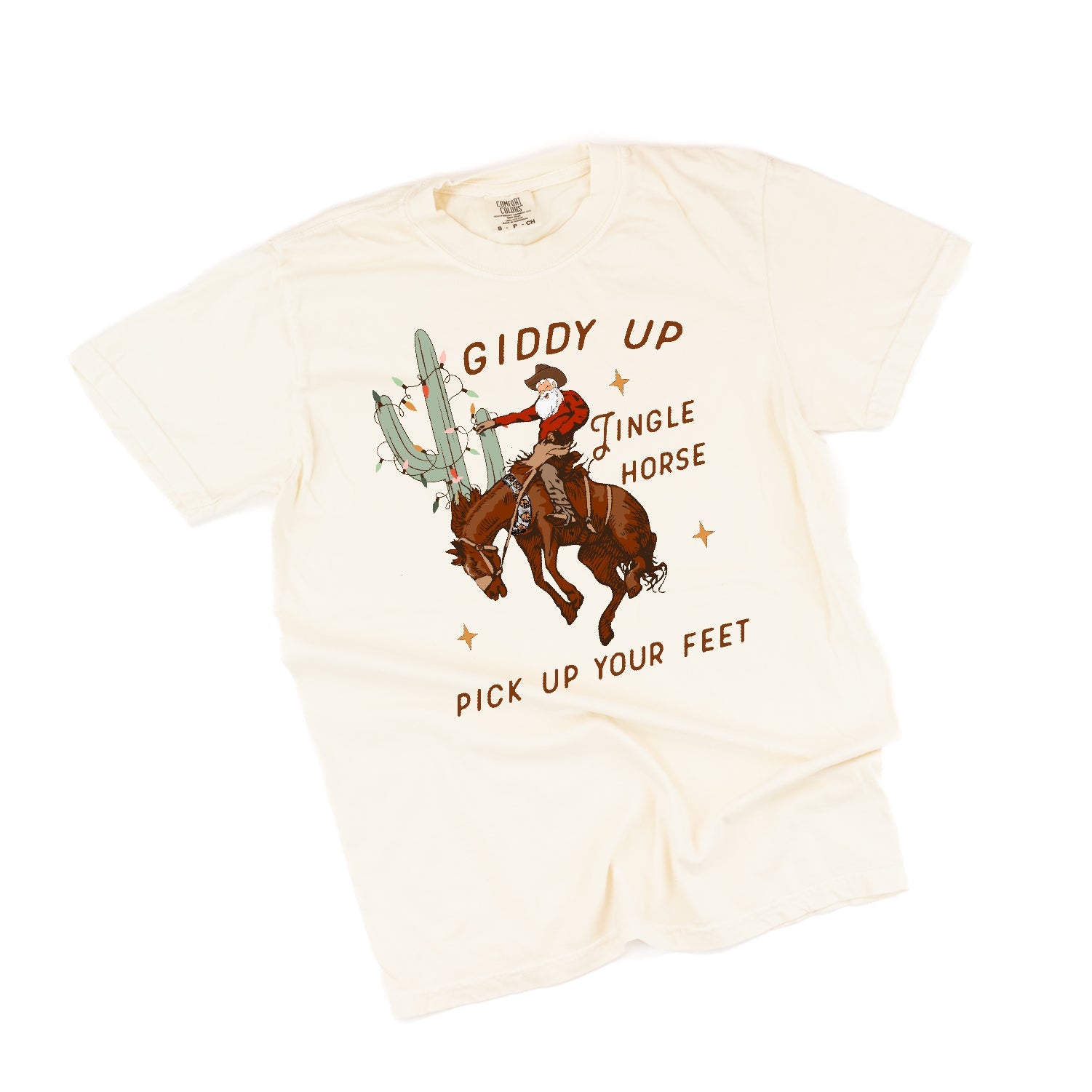 Giddy Up Jingle Horse - Comfort Colors Tee Little Mama Shirt Shop
