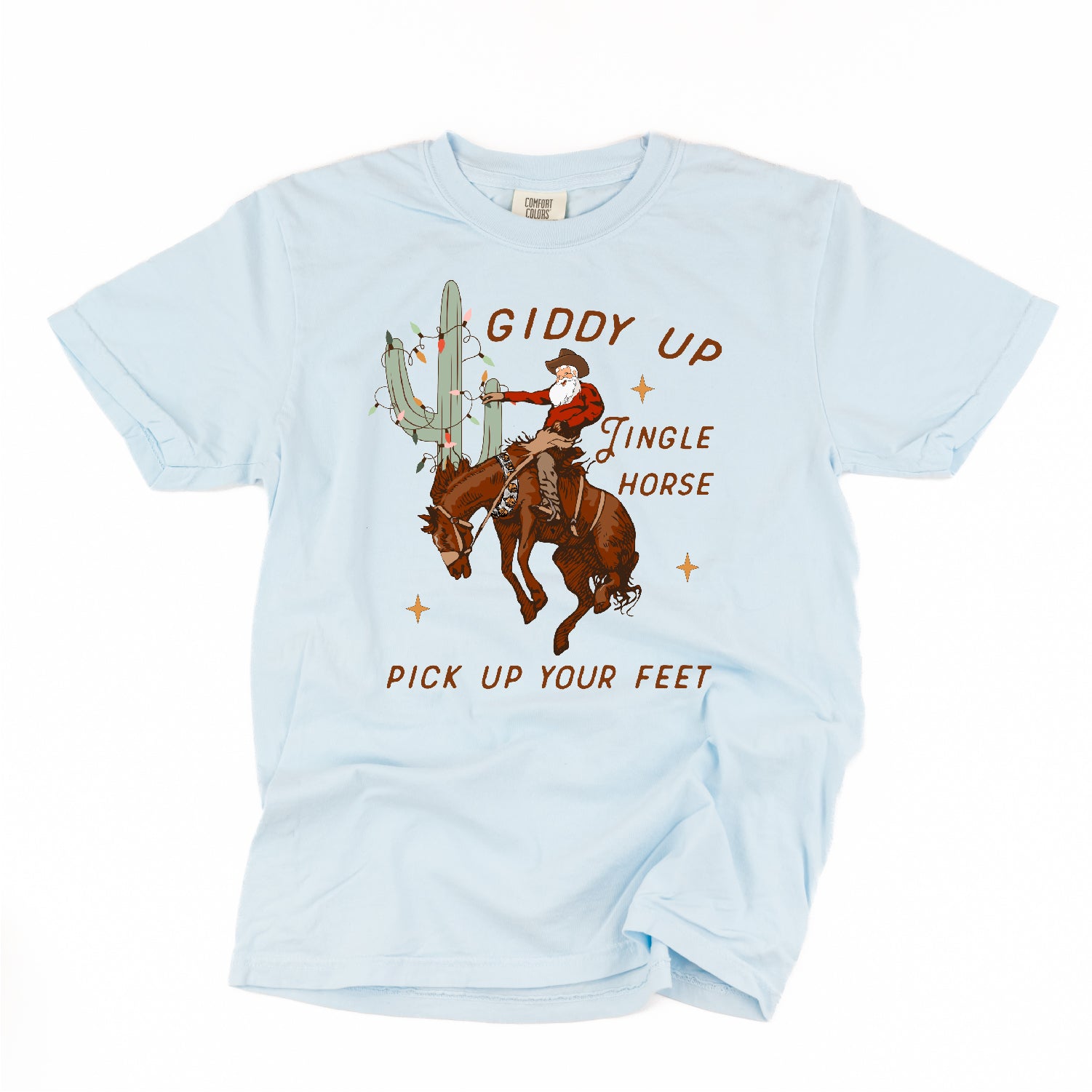 Giddy Up Jingle Horse - Comfort Colors Tee Little Mama Shirt Shop