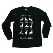 Reindeer - North Pole Delivery Crew - LONG SLEEVE Comfort Colors Tee Little Mama Shirt Shop