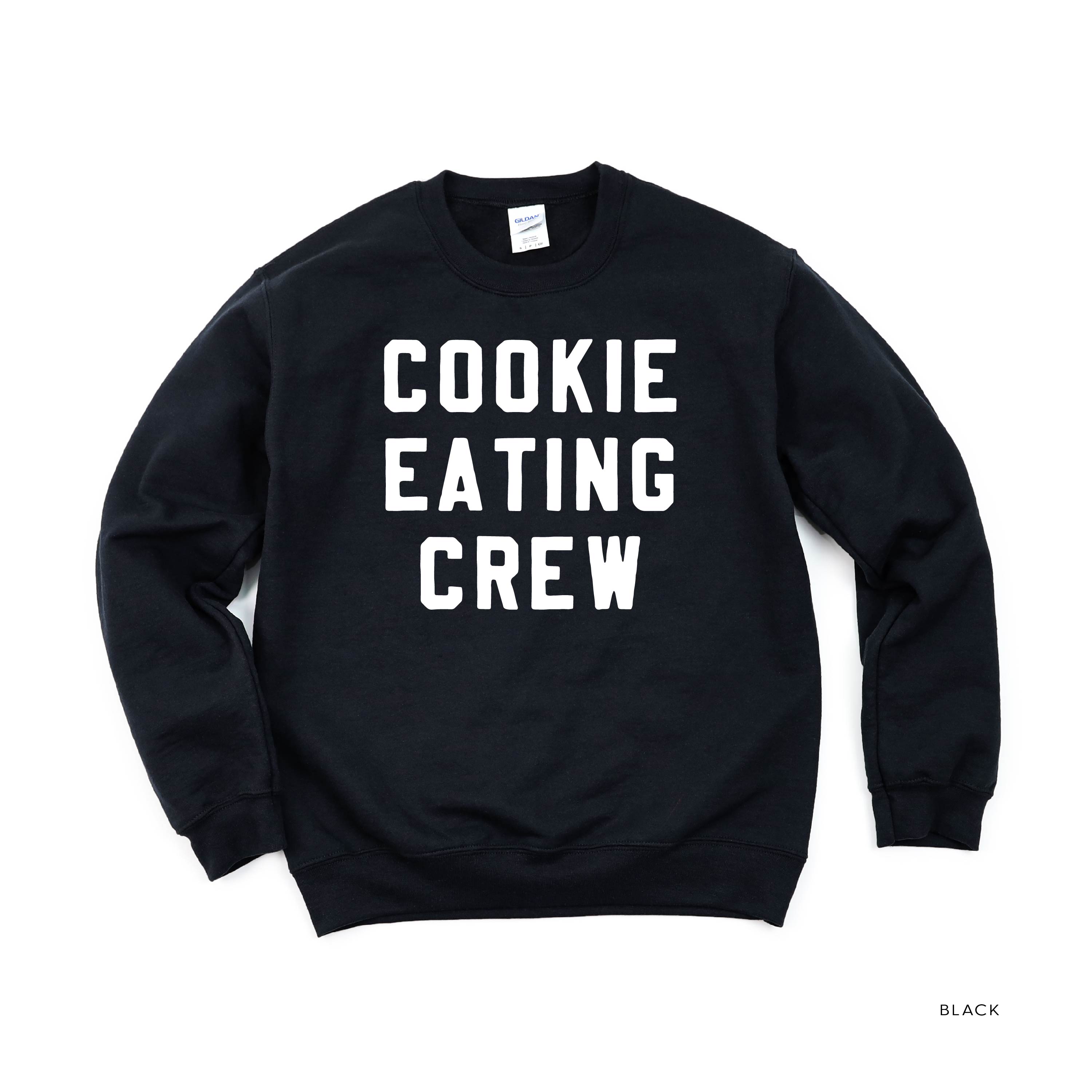 Cookie Eating Crew - Block Font - BASIC Fleece Little Mama Shirt Shop LLC