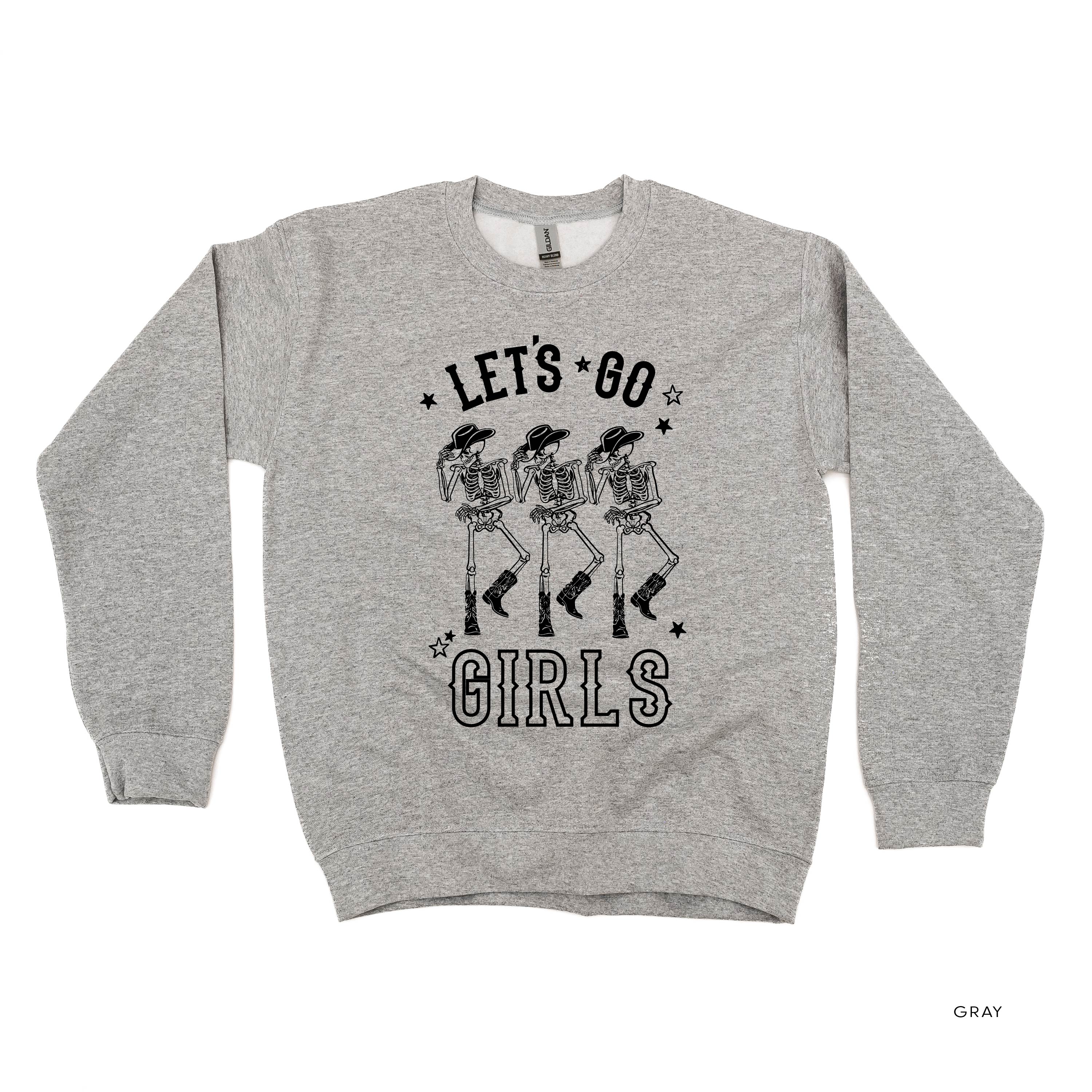 Cowgirl Skellies - Let's Go Girls - Basic Fleece Crewneck Little Mama Shirt Shop LLC