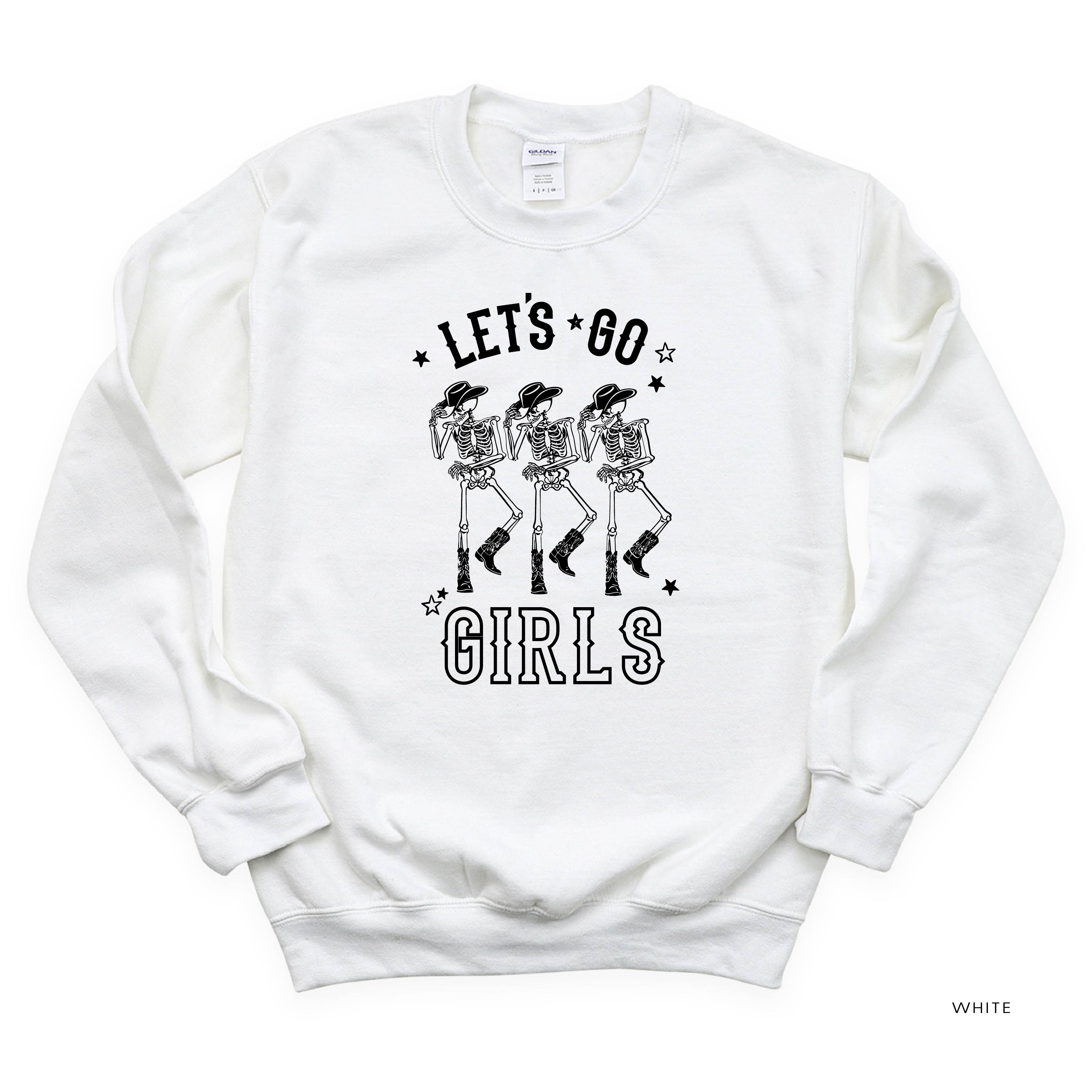 Cowgirl Skellies - Let's Go Girls - Basic Fleece Crewneck Little Mama Shirt Shop LLC