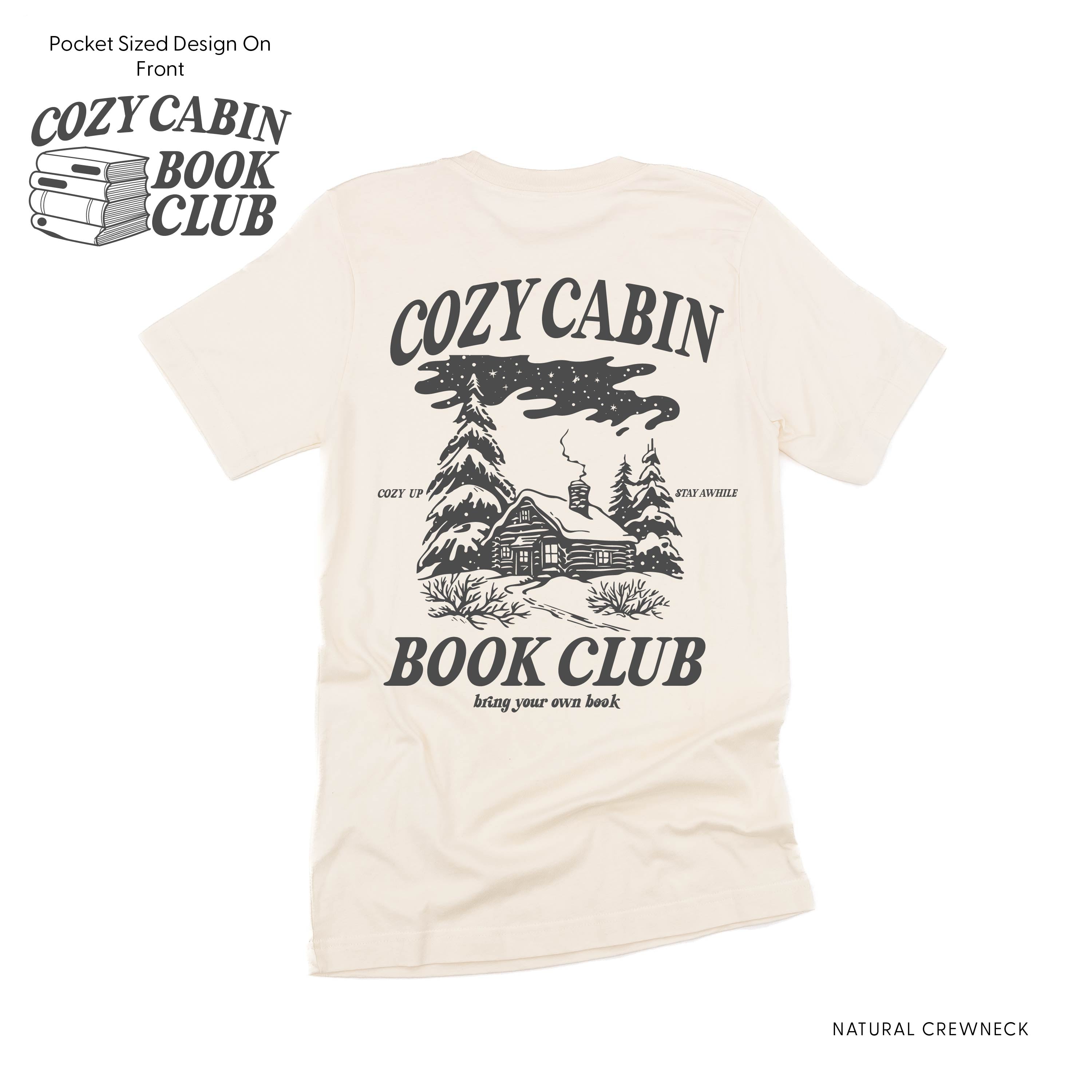 Cozy Cabin Book Club (pf&b) - Unisex Tee Little Mama Shirt Shop