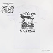 Cozy Cabin Book Club (pf&b) - Unisex Tee Little Mama Shirt Shop