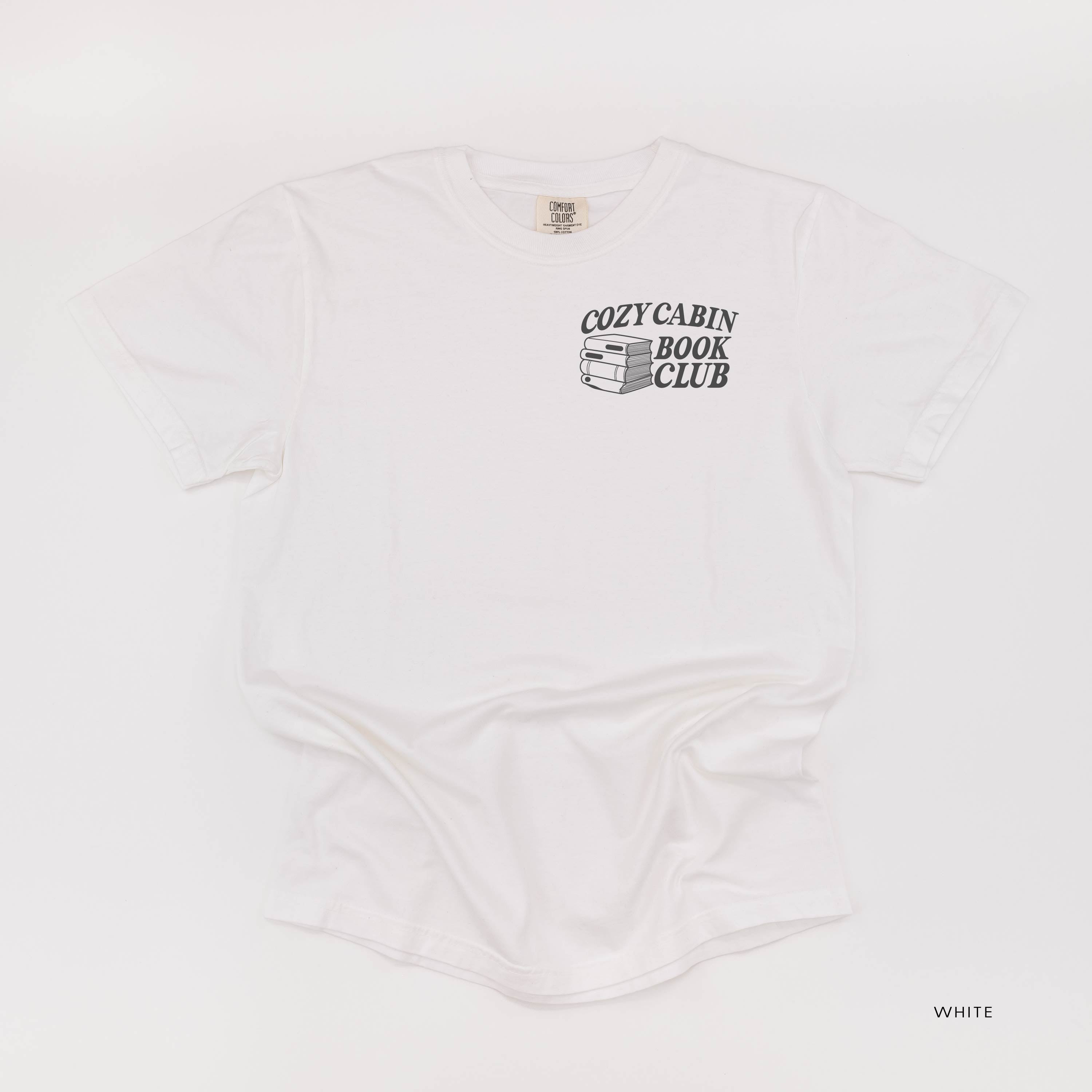 Cozy Cabin Book Club (pf&b)- Comfort Colors Tee Little Mama Shirt Shop