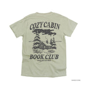 Cozy Cabin Book Club (pf&b)- Comfort Colors Tee Little Mama Shirt Shop