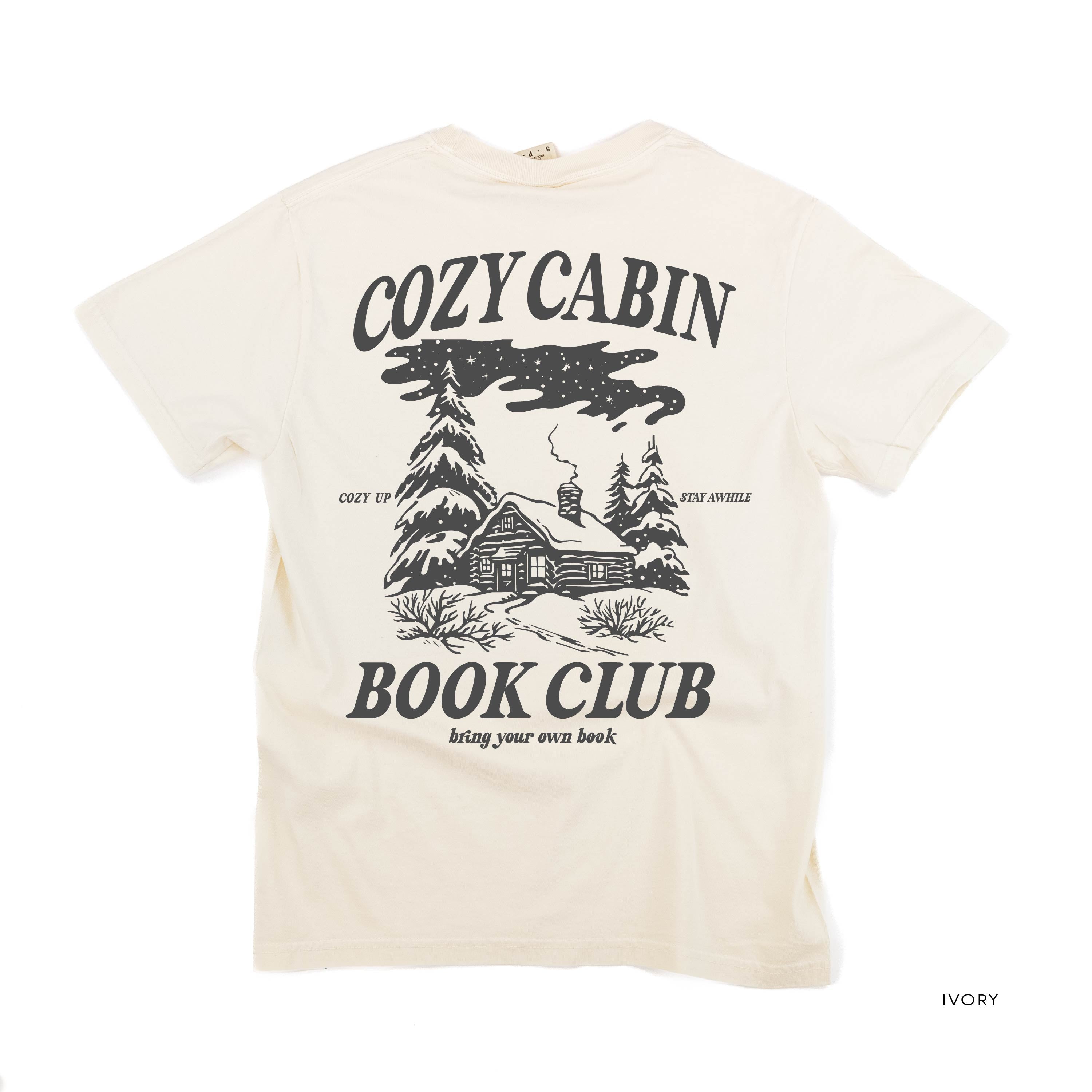 Cozy Cabin Book Club (pf&b)- Comfort Colors Tee Little Mama Shirt Shop