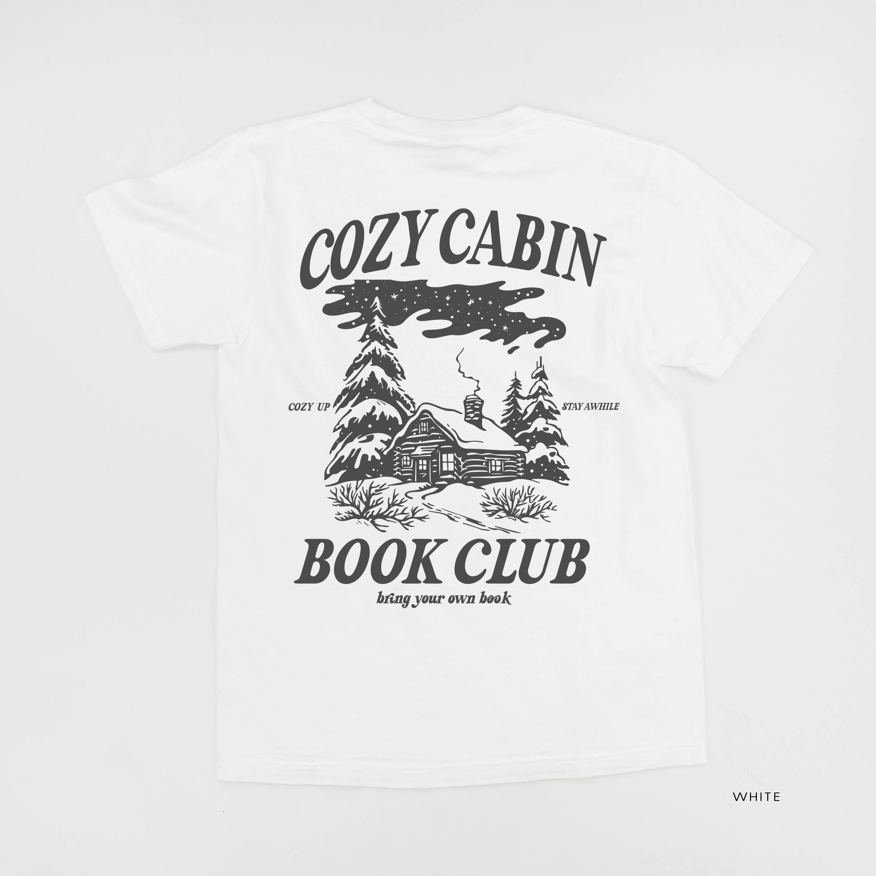 Cozy Cabin Book Club (pf&b)- Comfort Colors Tee Little Mama Shirt Shop