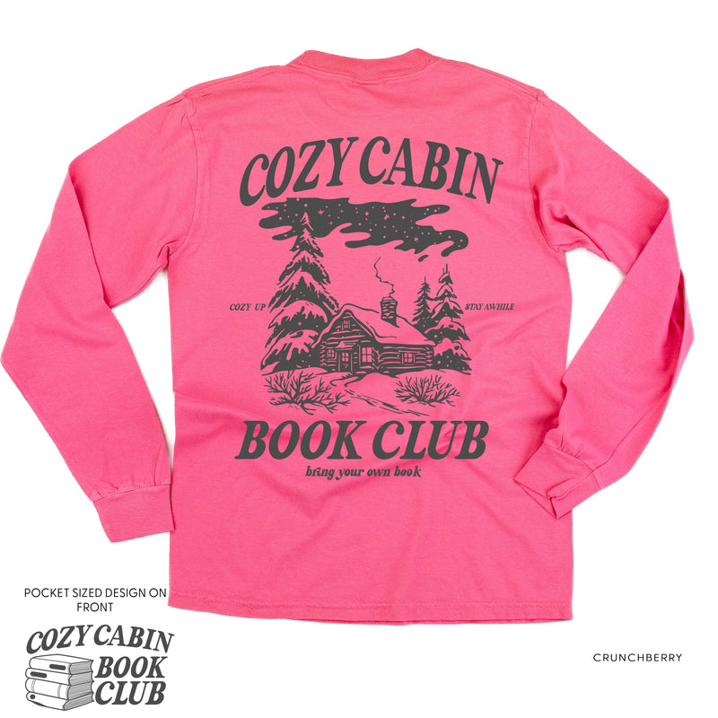 Cozy Cabin Book Club (pf&b) - LONG SLEEVE Comfort Colors Tee